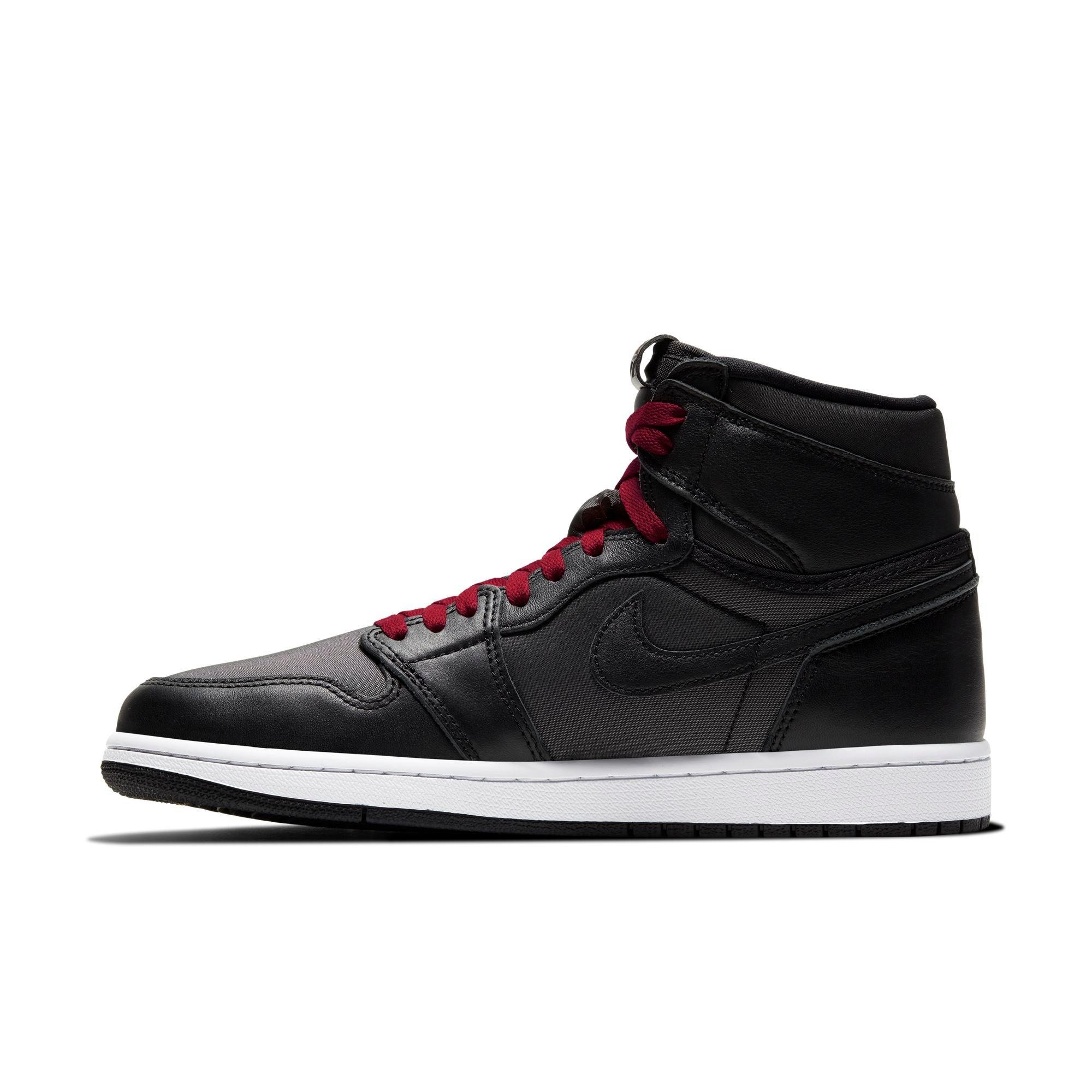 red and black jordan high tops