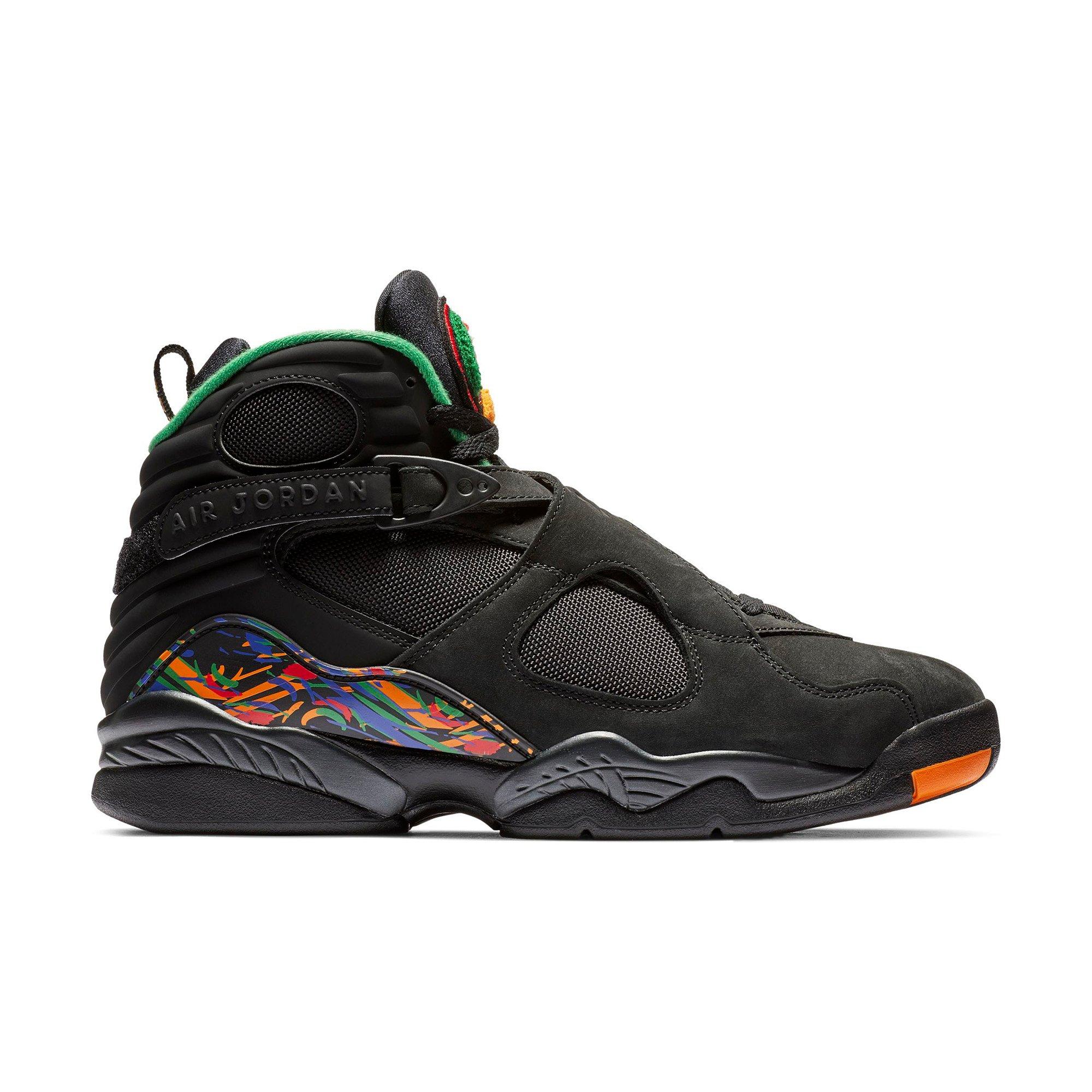 black and multicolor jordans