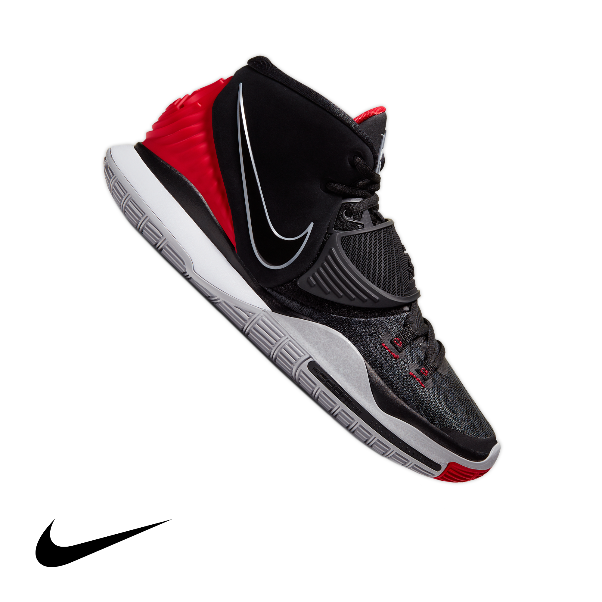 kyrie shoes red and black