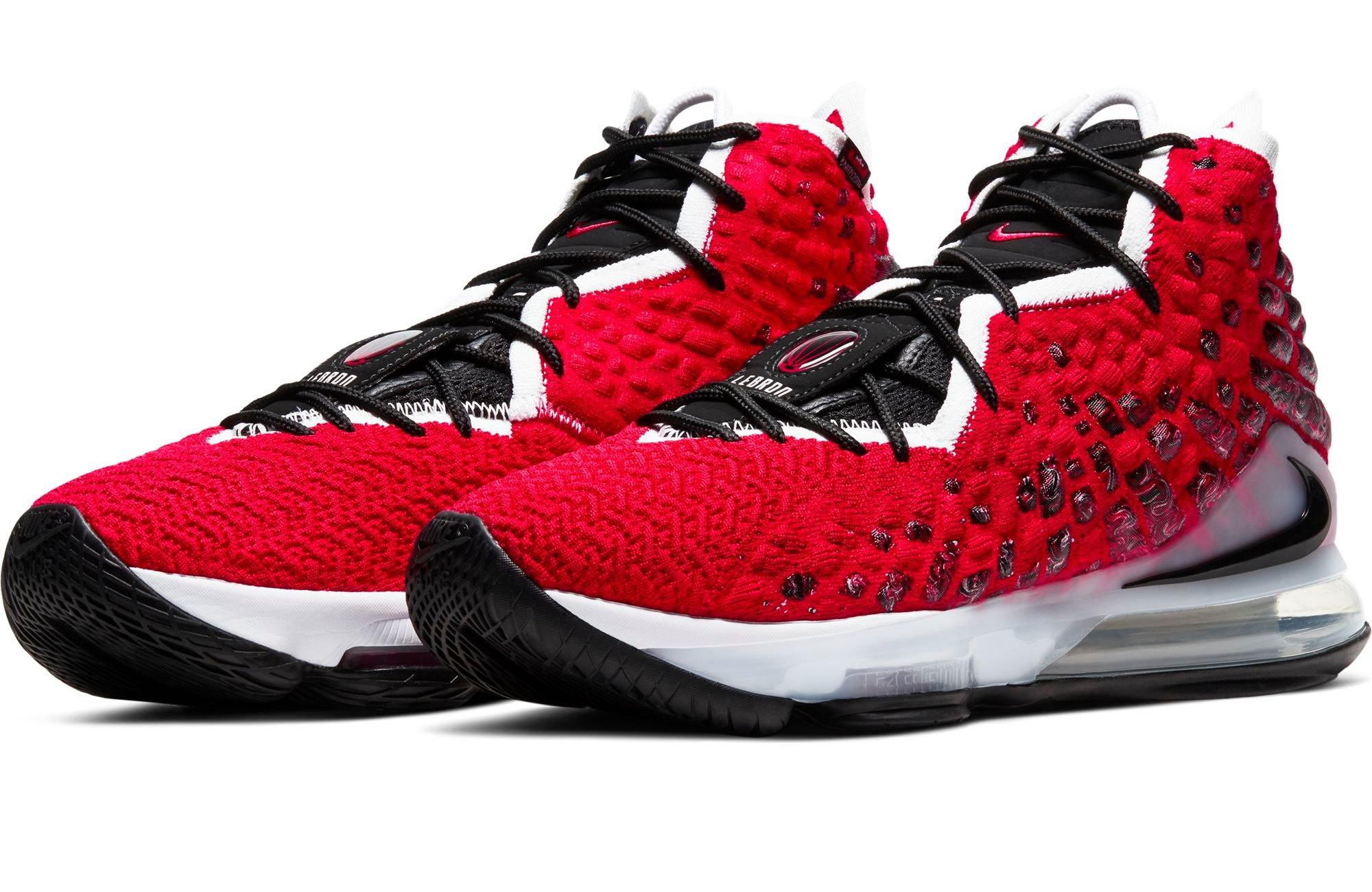 Sneakers Release – Nike LeBron 17 “Uptempo” University Red/White” Men’s ...