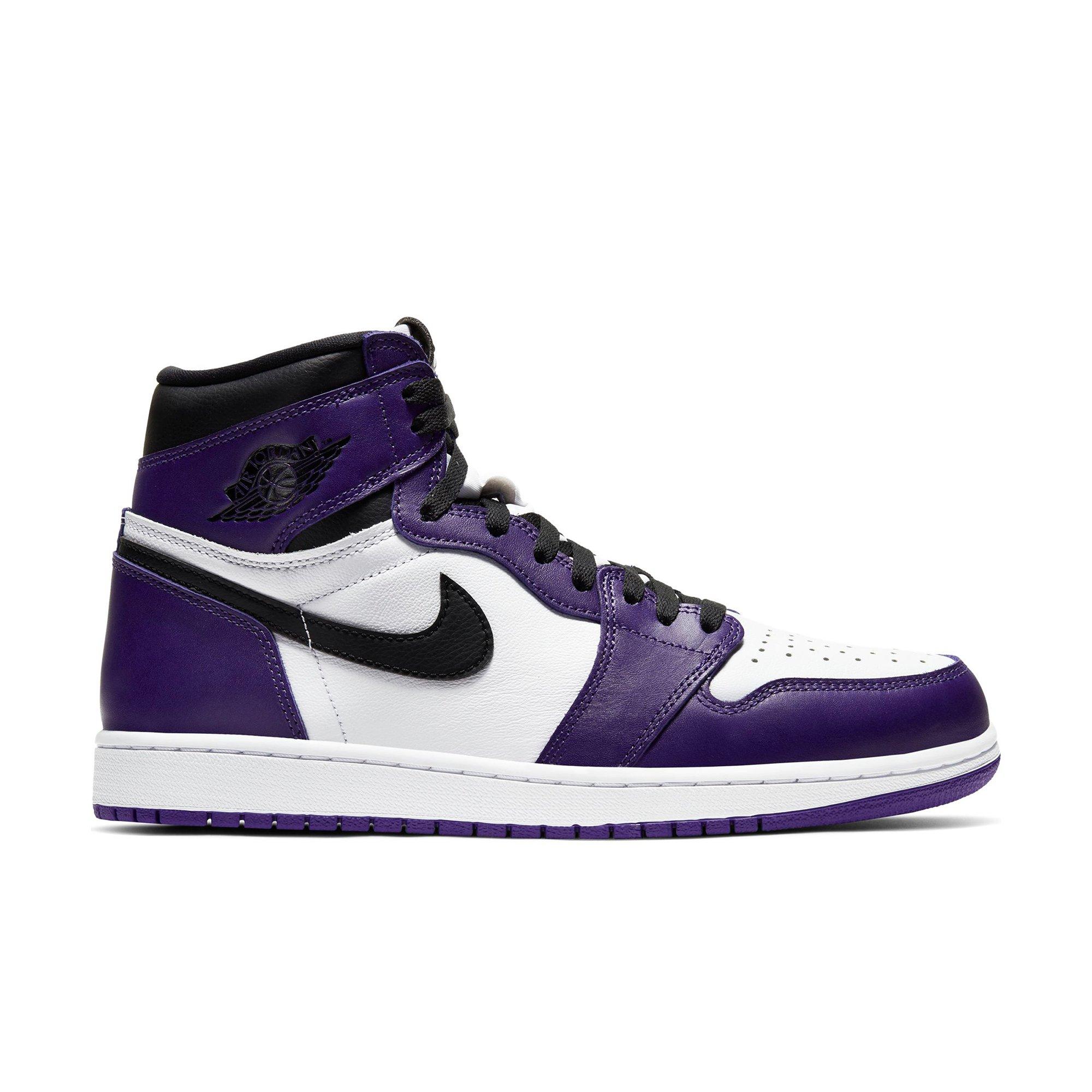 black white purple jordans