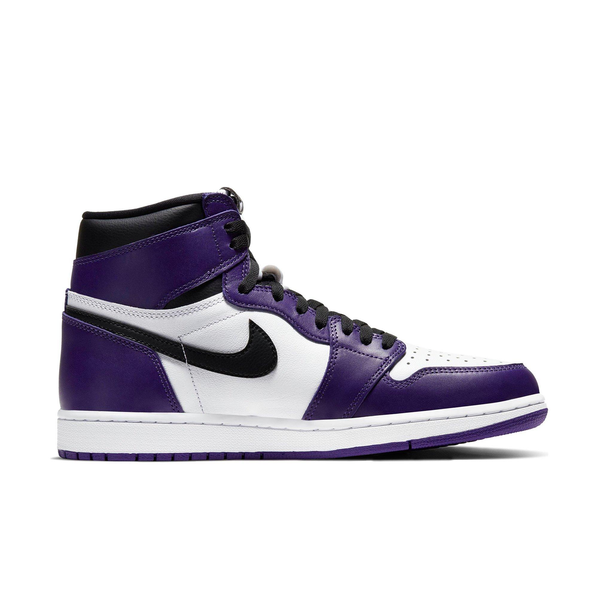 purple and black jordan outfit