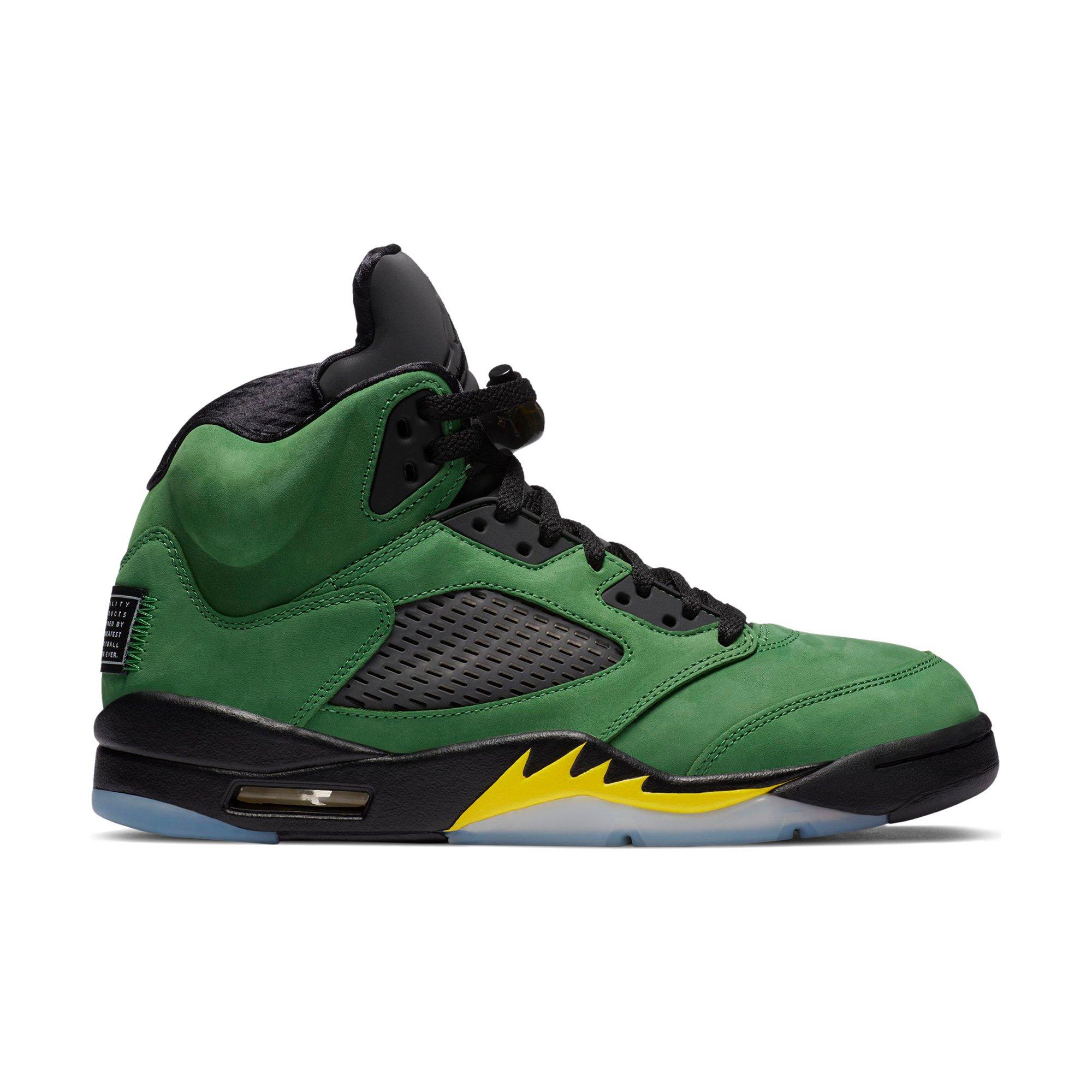 green and yellow basketball shoes