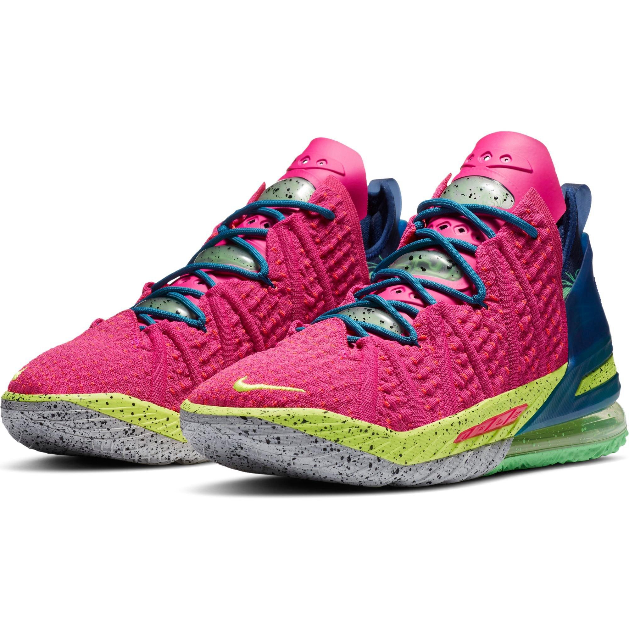 lebron 18 blue and pink