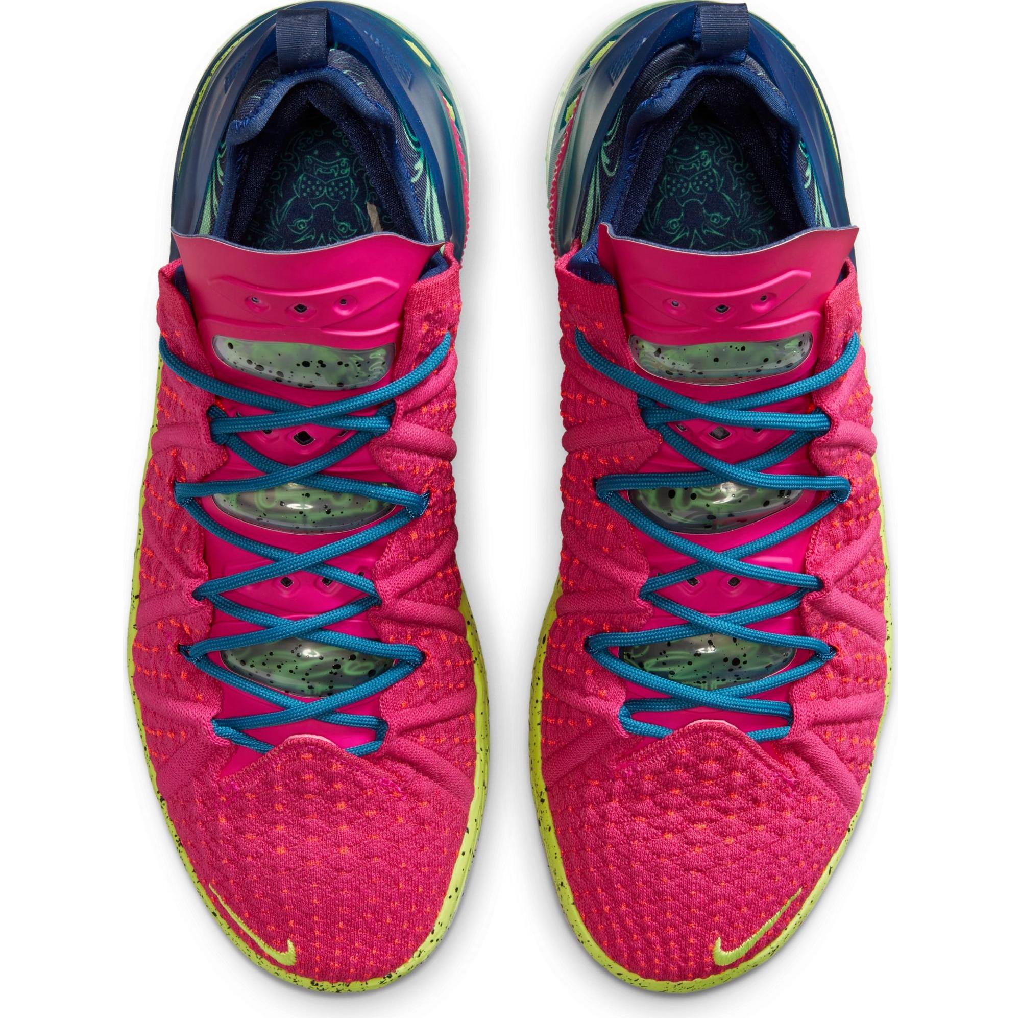 Pink and green outlet lebrons