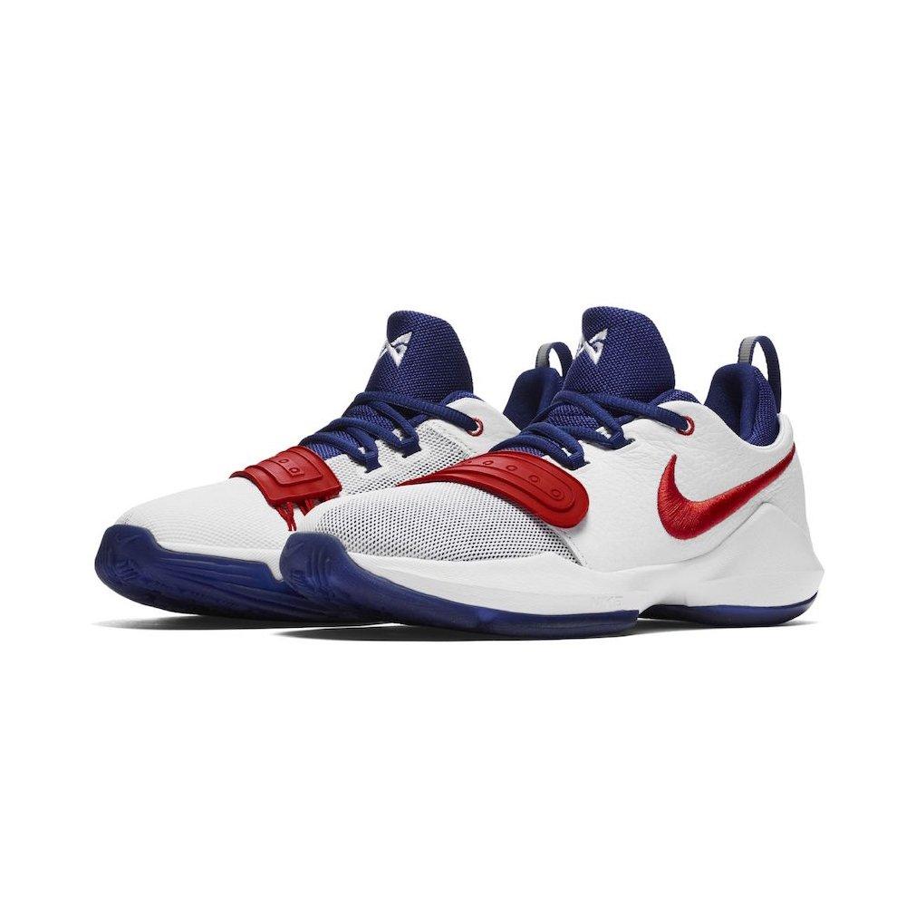 paul george shoes red white and blue