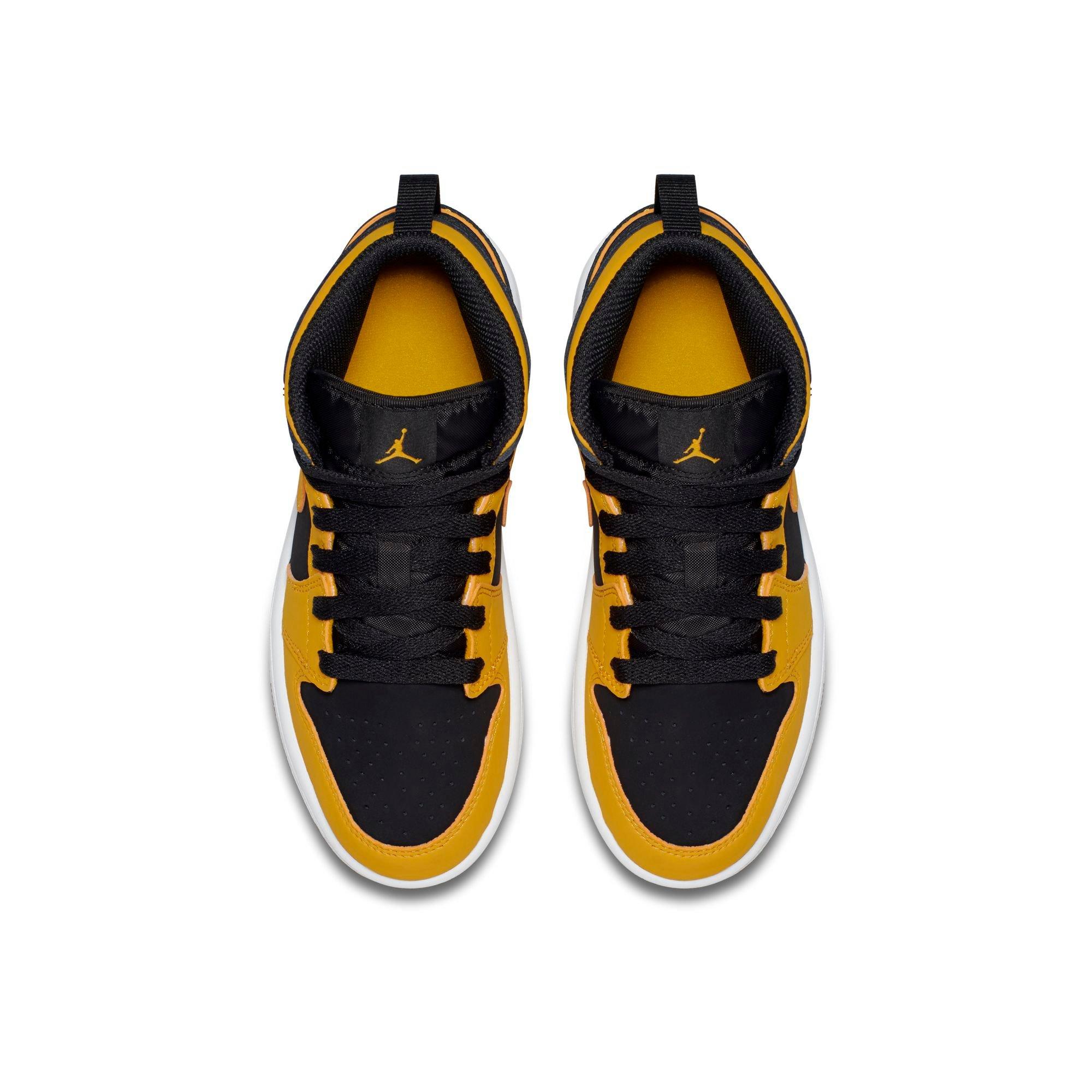 black and yellow jordan 1 kids