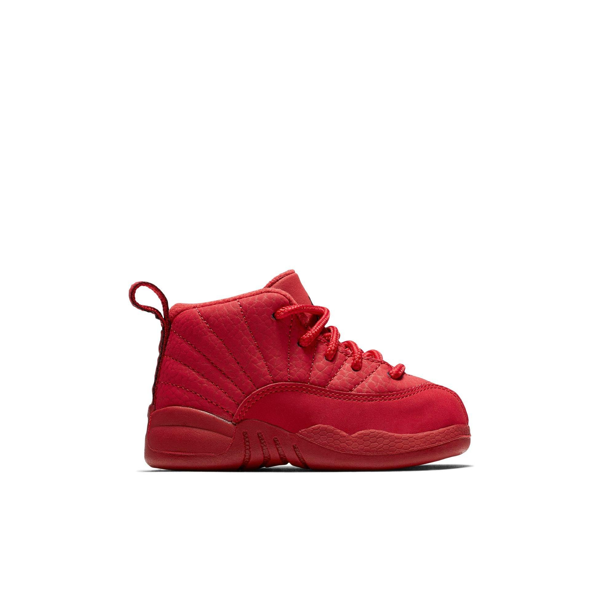 jordan 12 red and white toddler