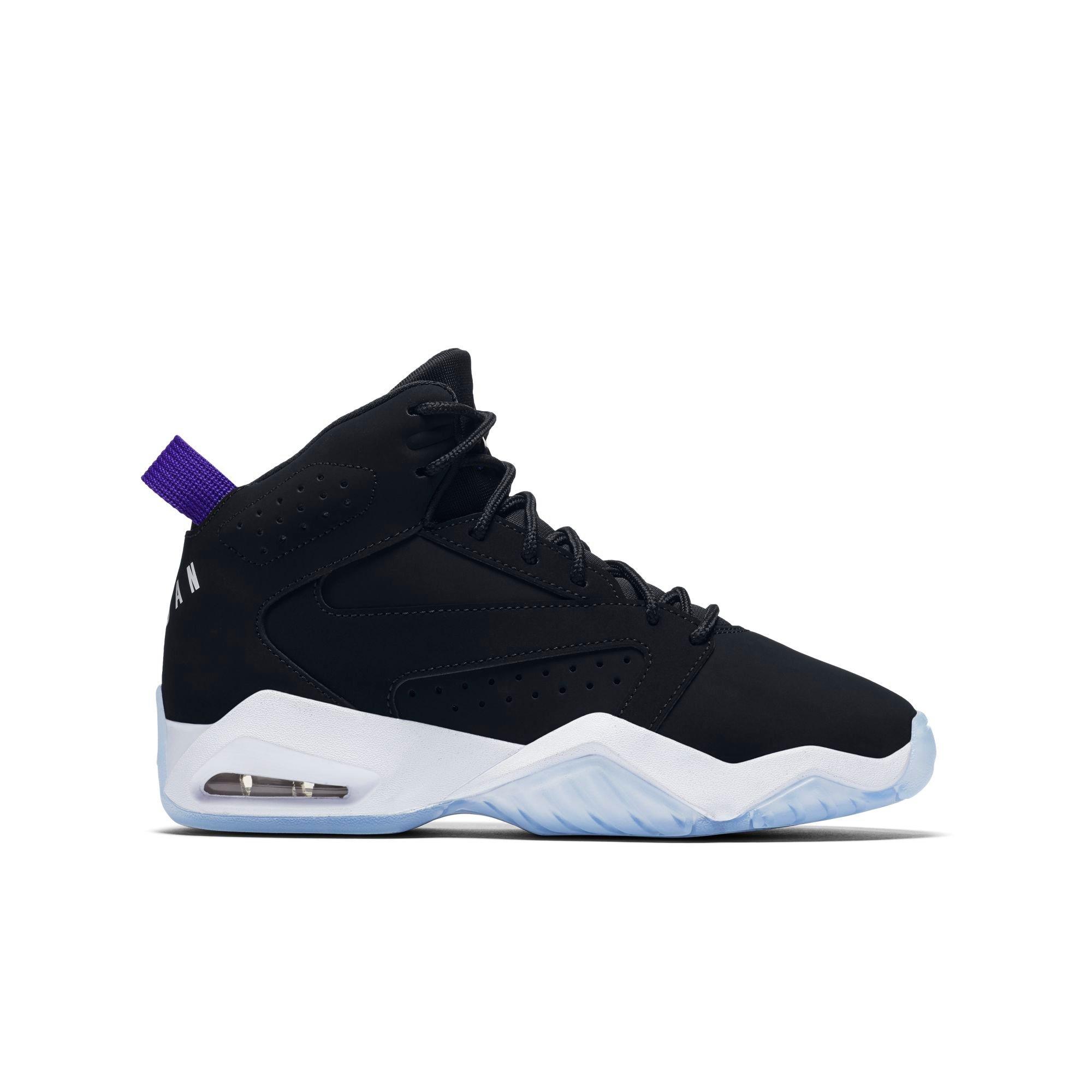 black white purple jordans