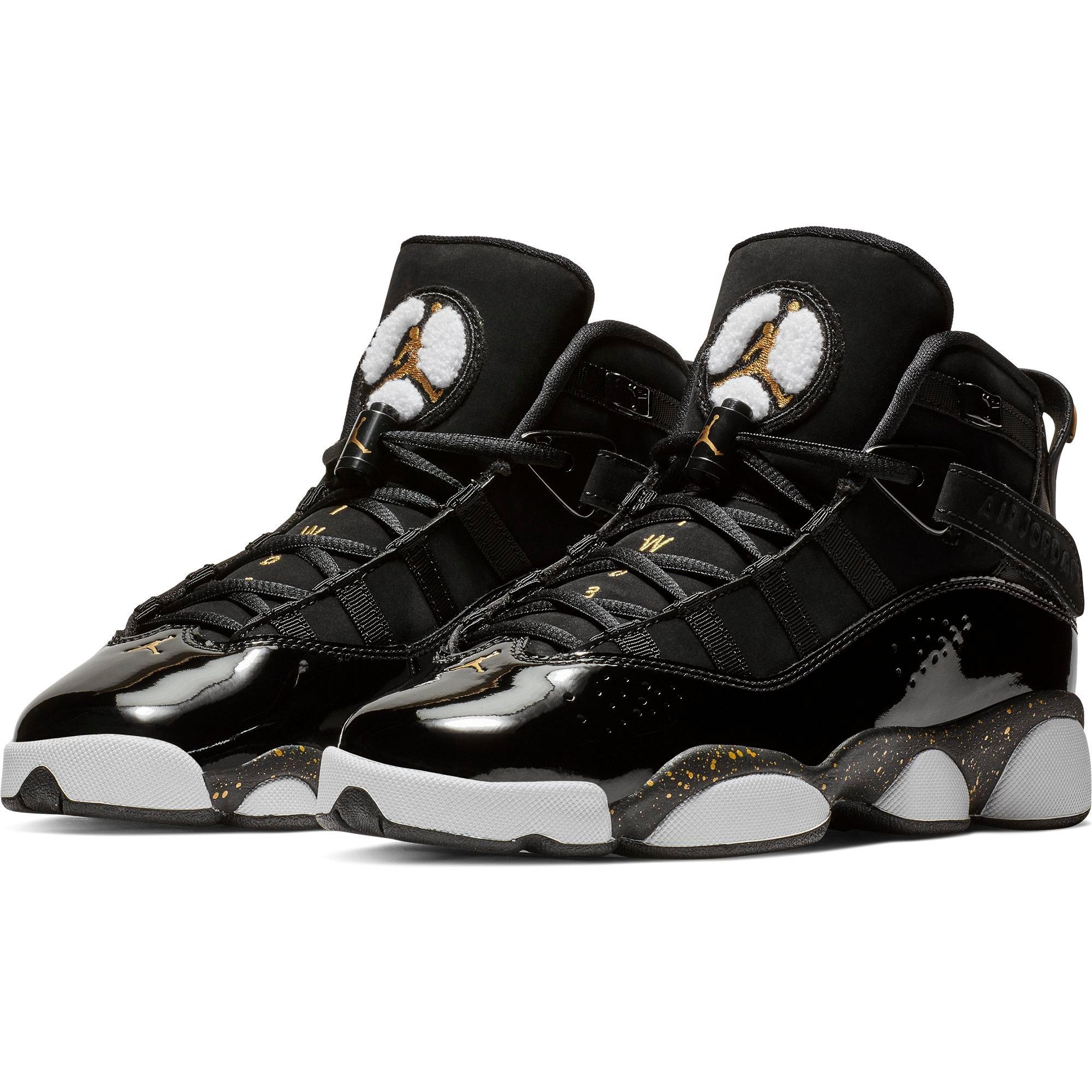 jordan 6 rings black and gold