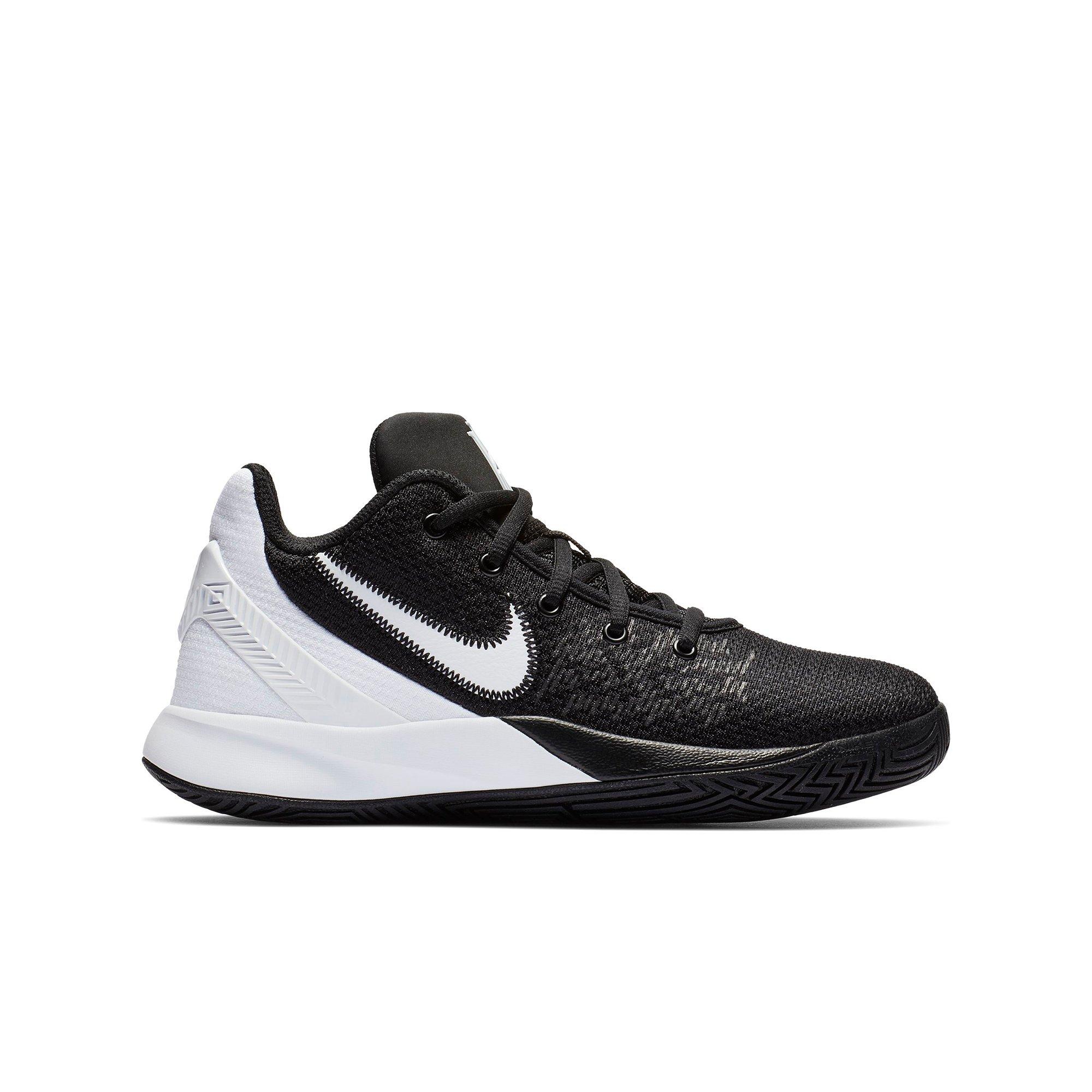kyrie shoes black and white