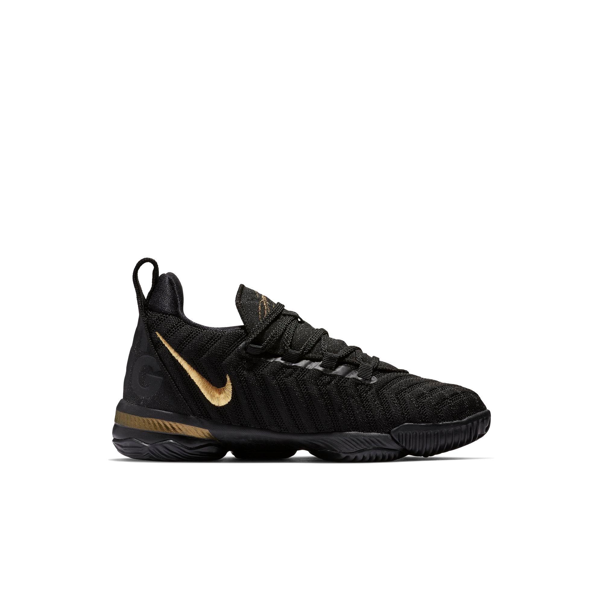 nike lebron 16 black metallic gold