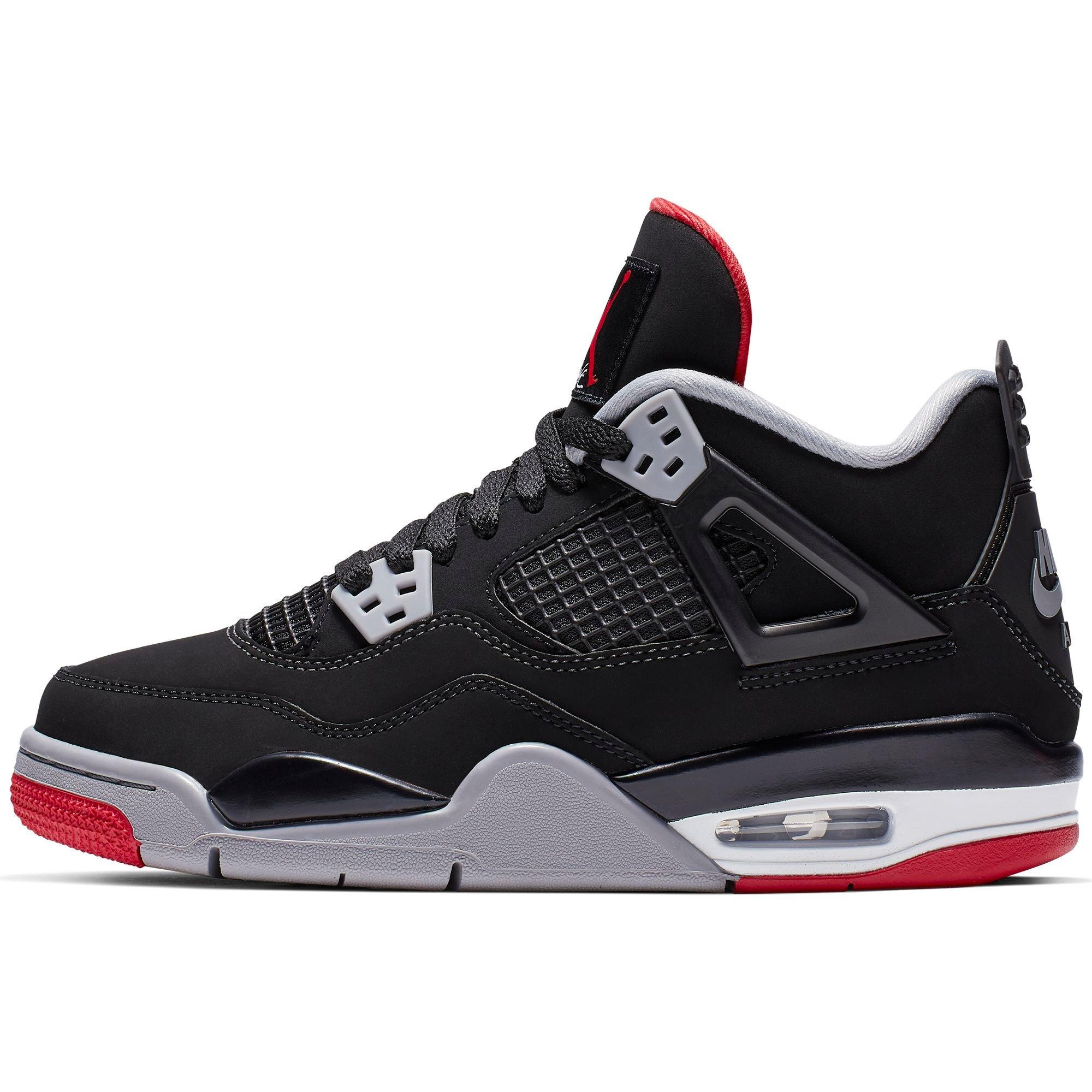 air jordan 4 retro black cement grey fire red