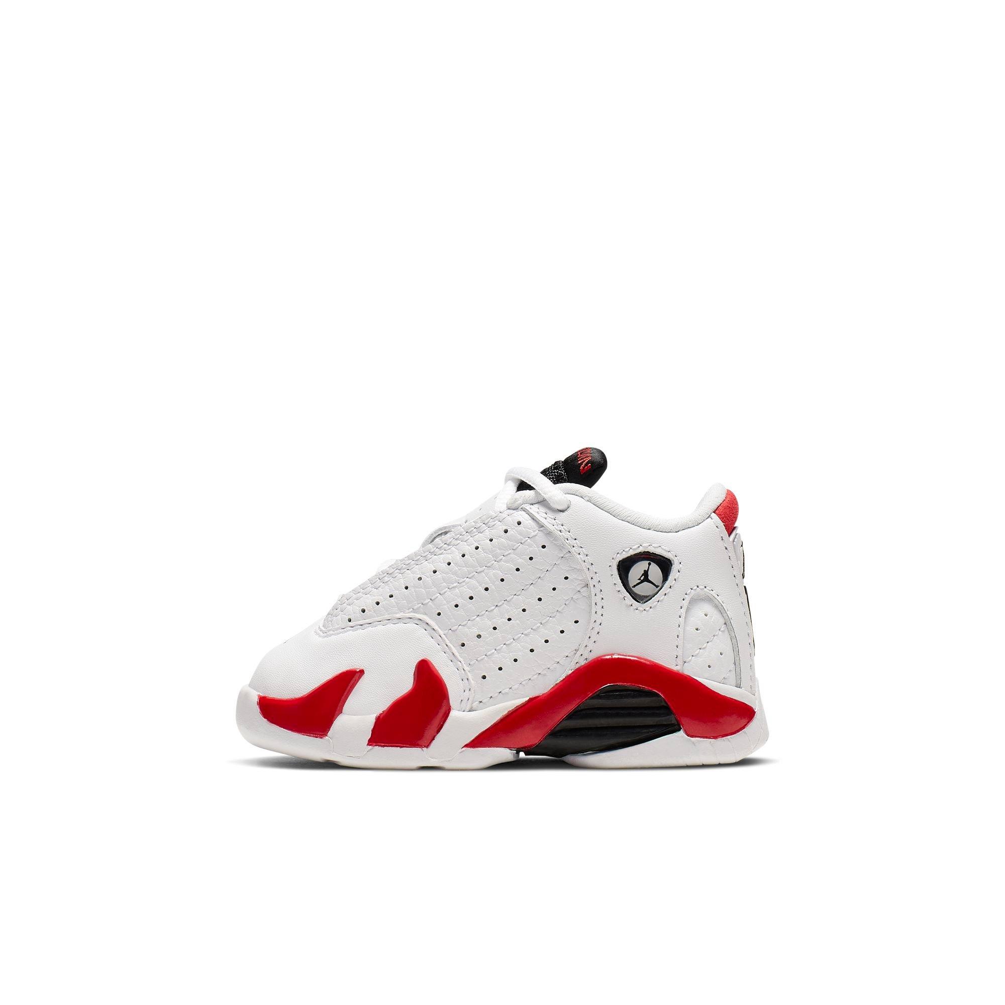 toddler jordan 14 white and red