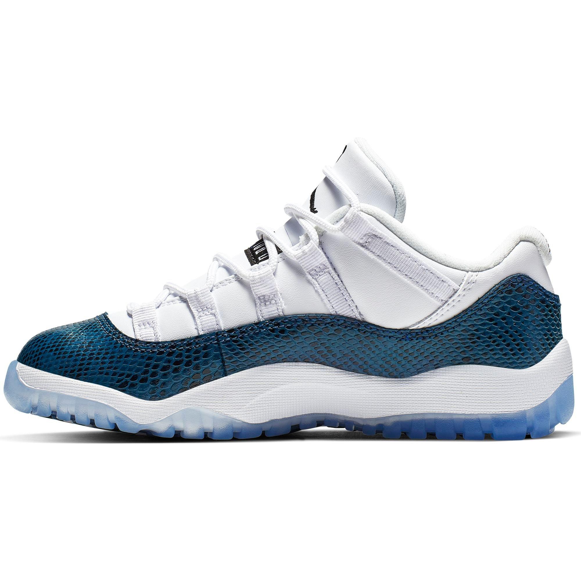 jordan 11 snakeskin blue kids