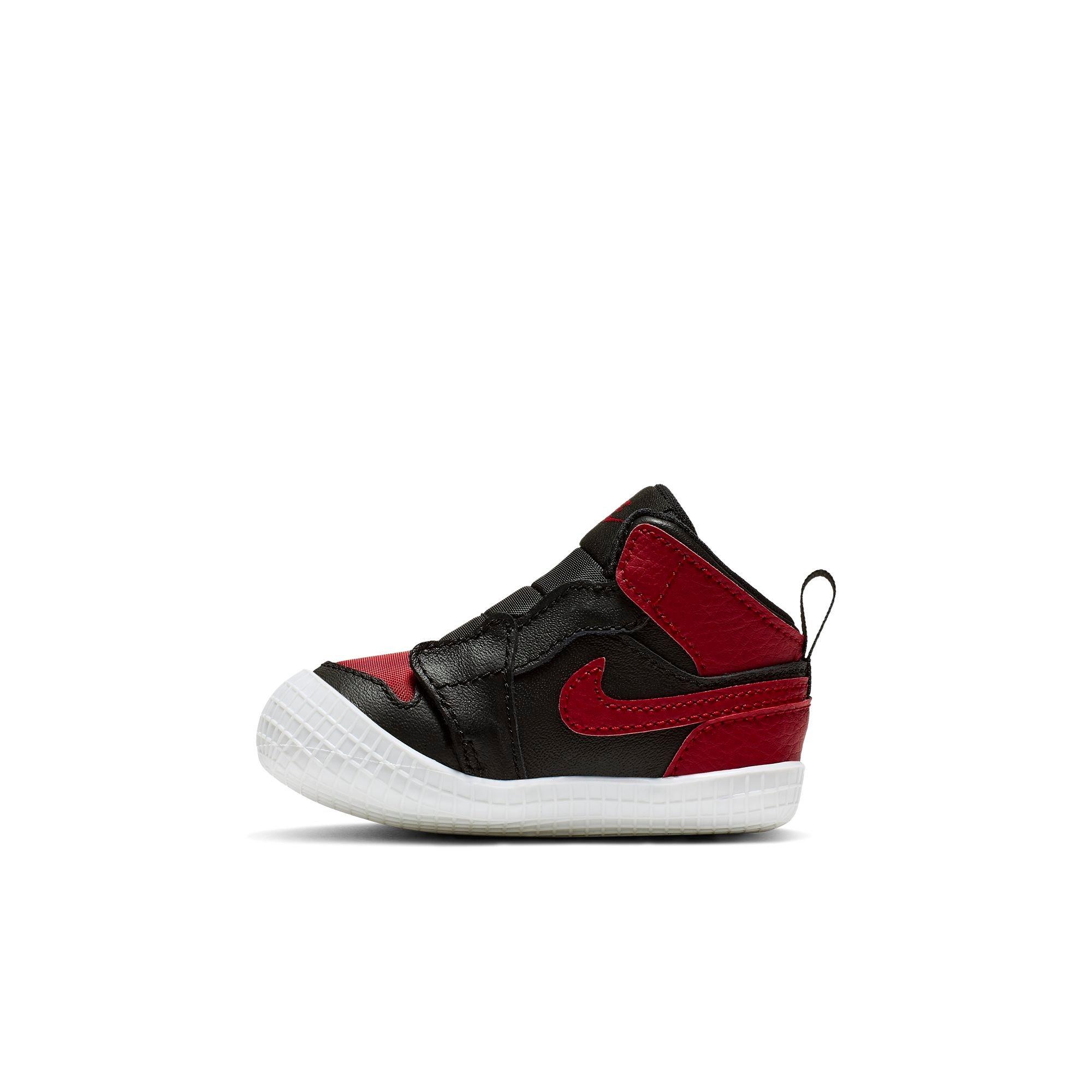 red and black infant jordans