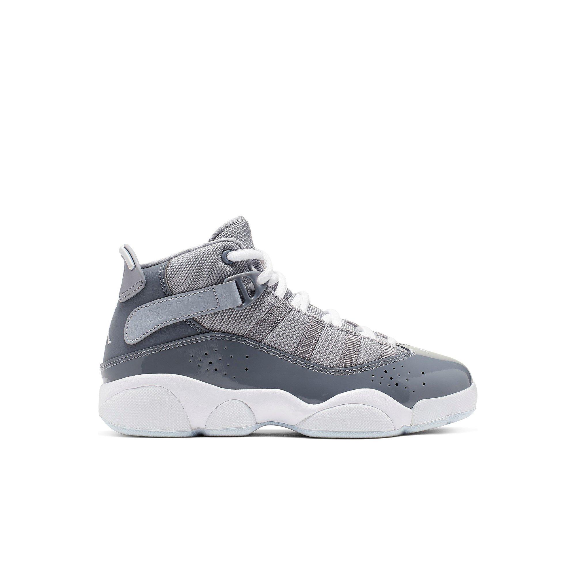 Jordan 6 Rings Cool Grey White Preschool Kids Basketball Shoe