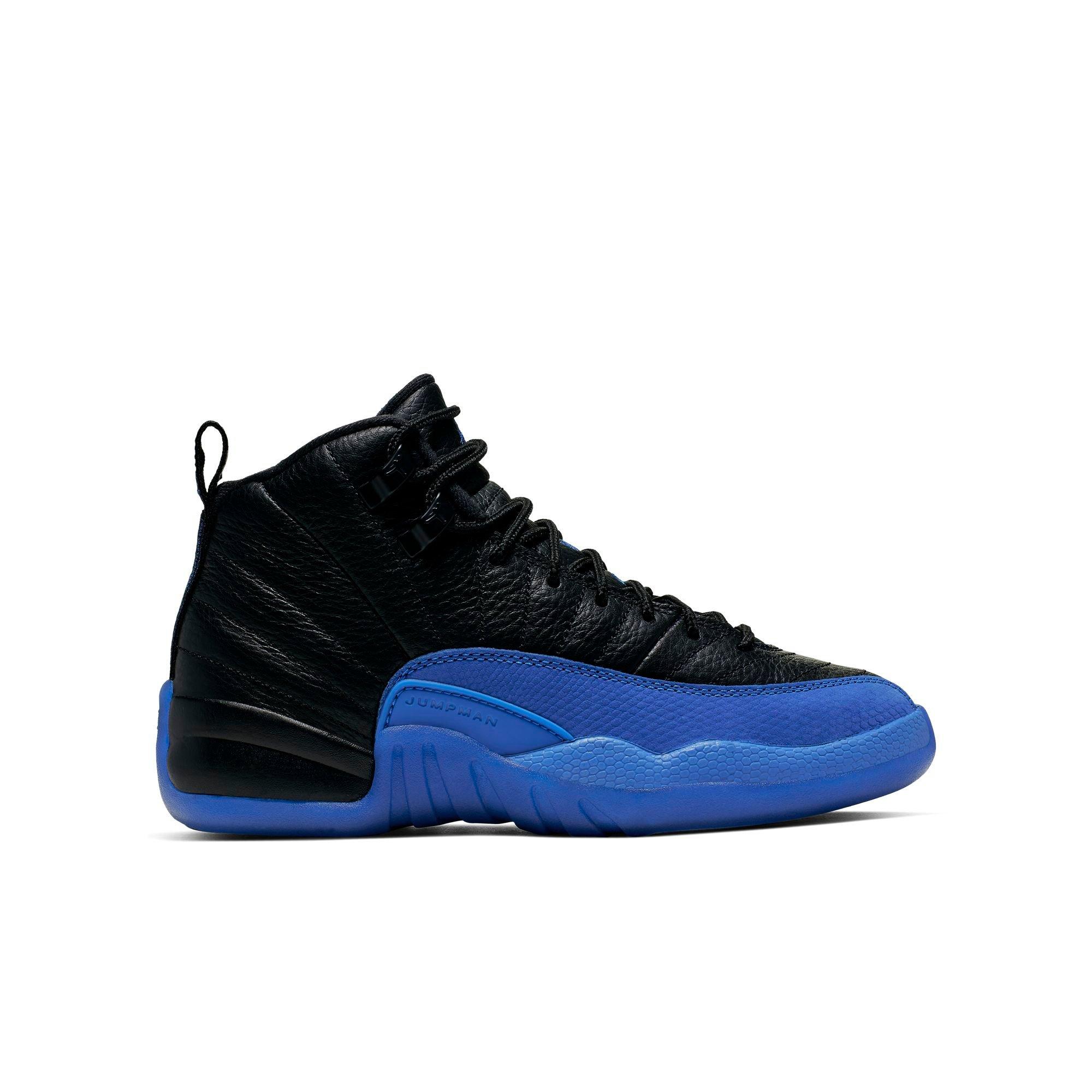 jordan 12 black and blue preschool