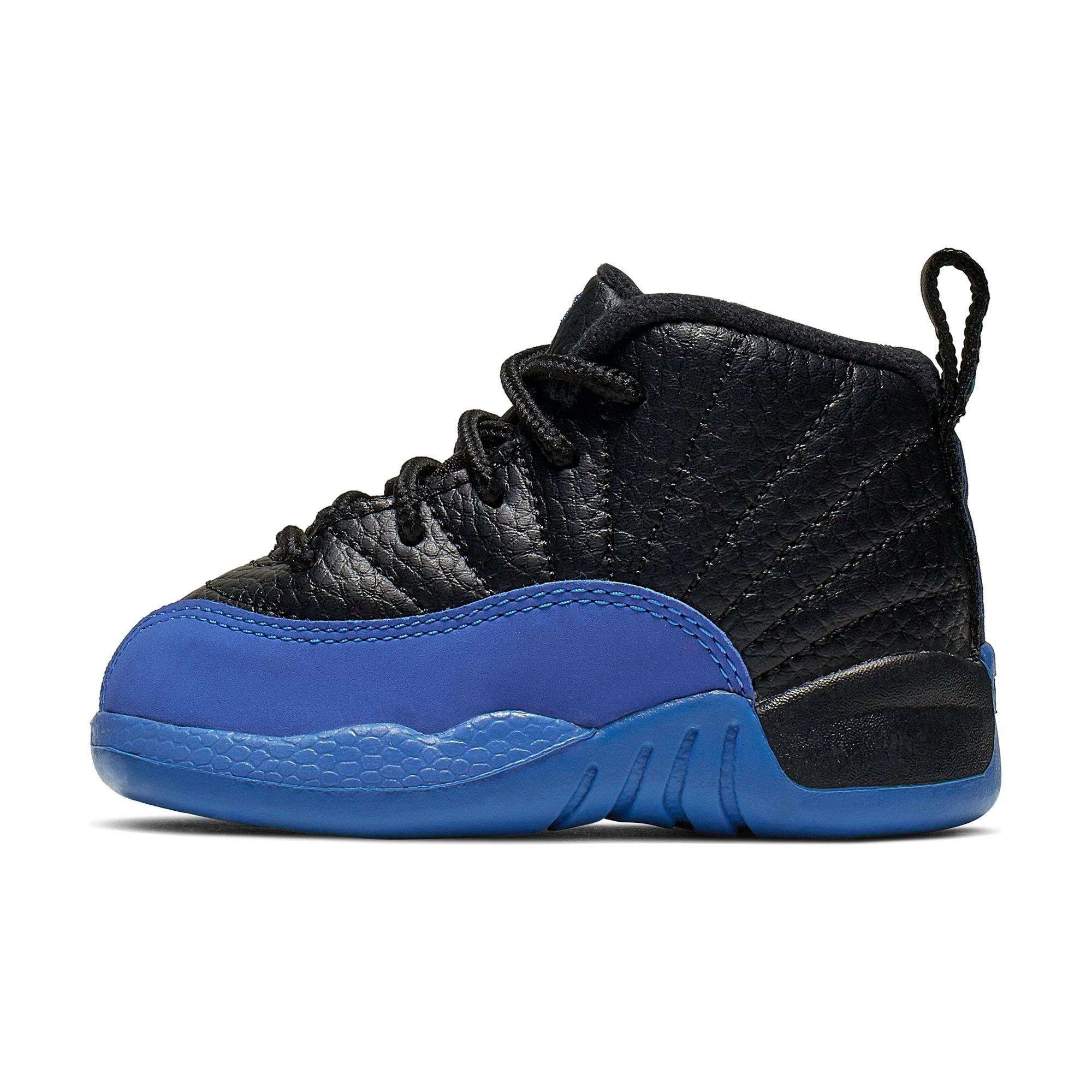 jordan 12 black and blue toddler