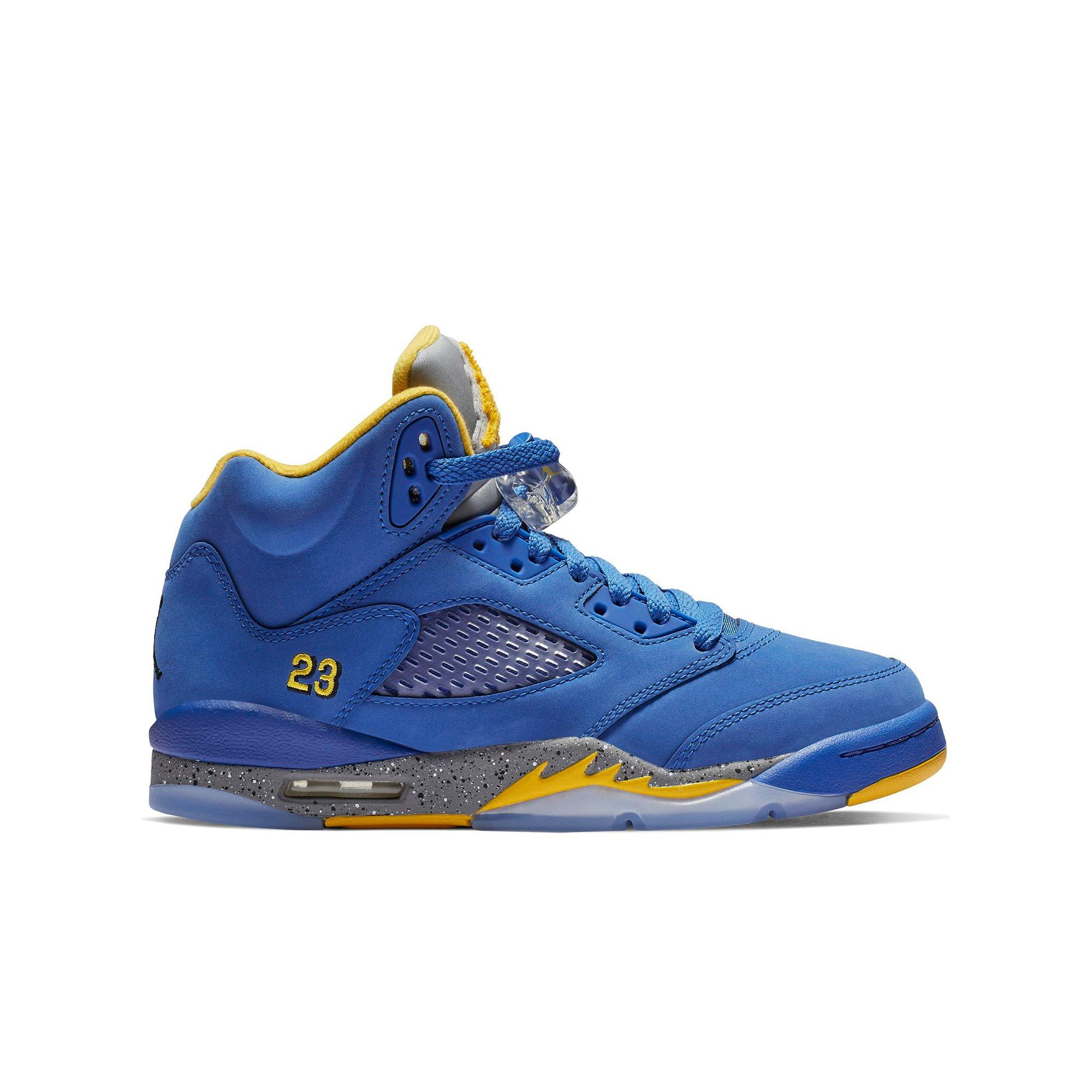 jordan retro 5 blue and yellow