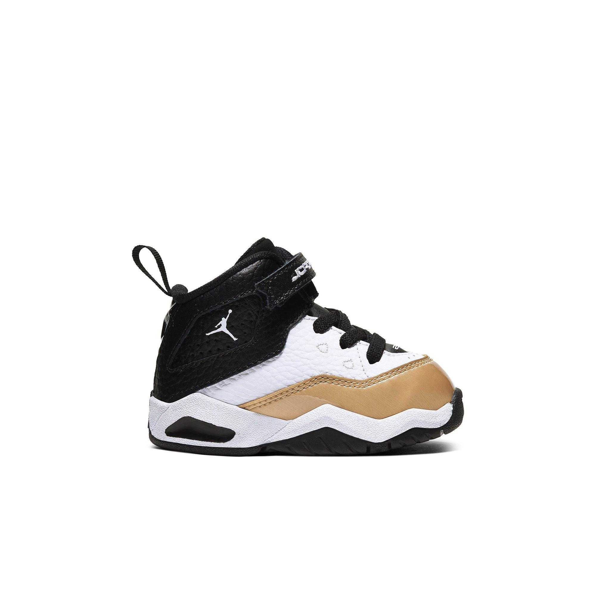 black white and gold basketball shoes