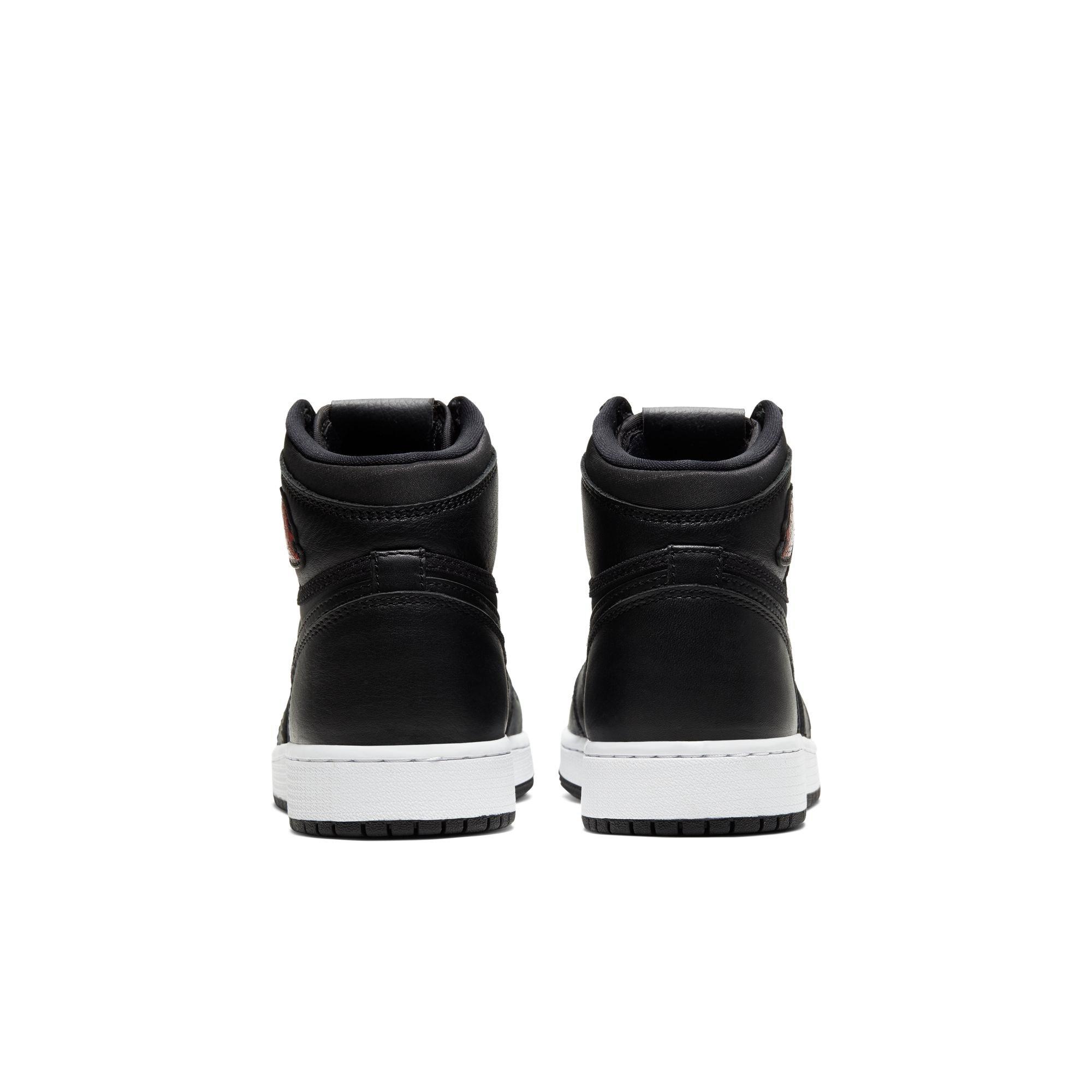 Jordan 1 Retro High Og Black Satin Gym Red Grade School Kids Shoe Hibbett City Gear