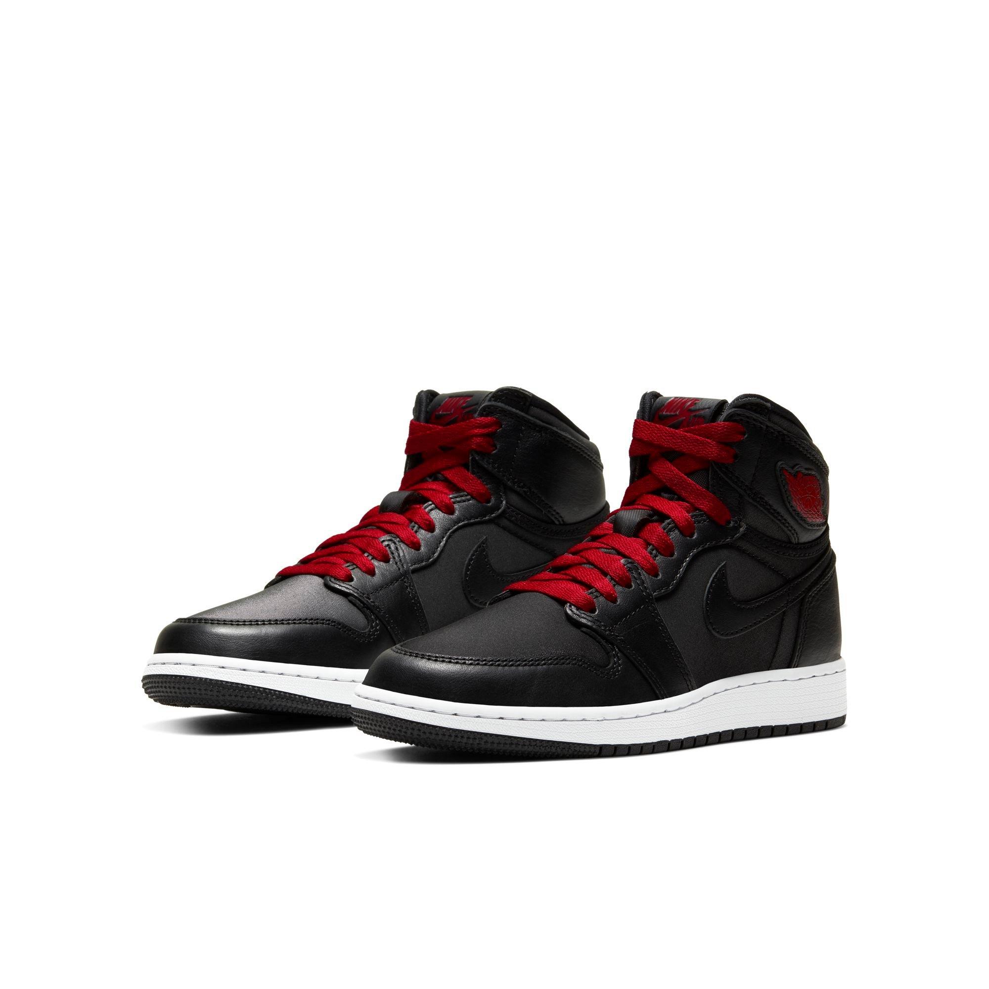 black and red jordan 1 grade school