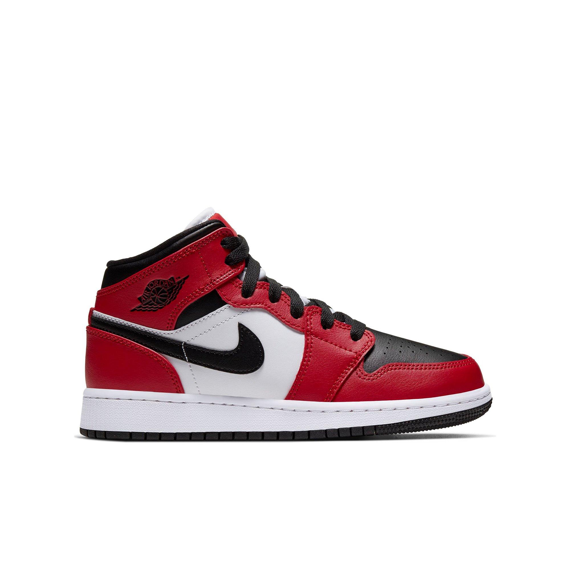 air jordan 1 mid gym red black