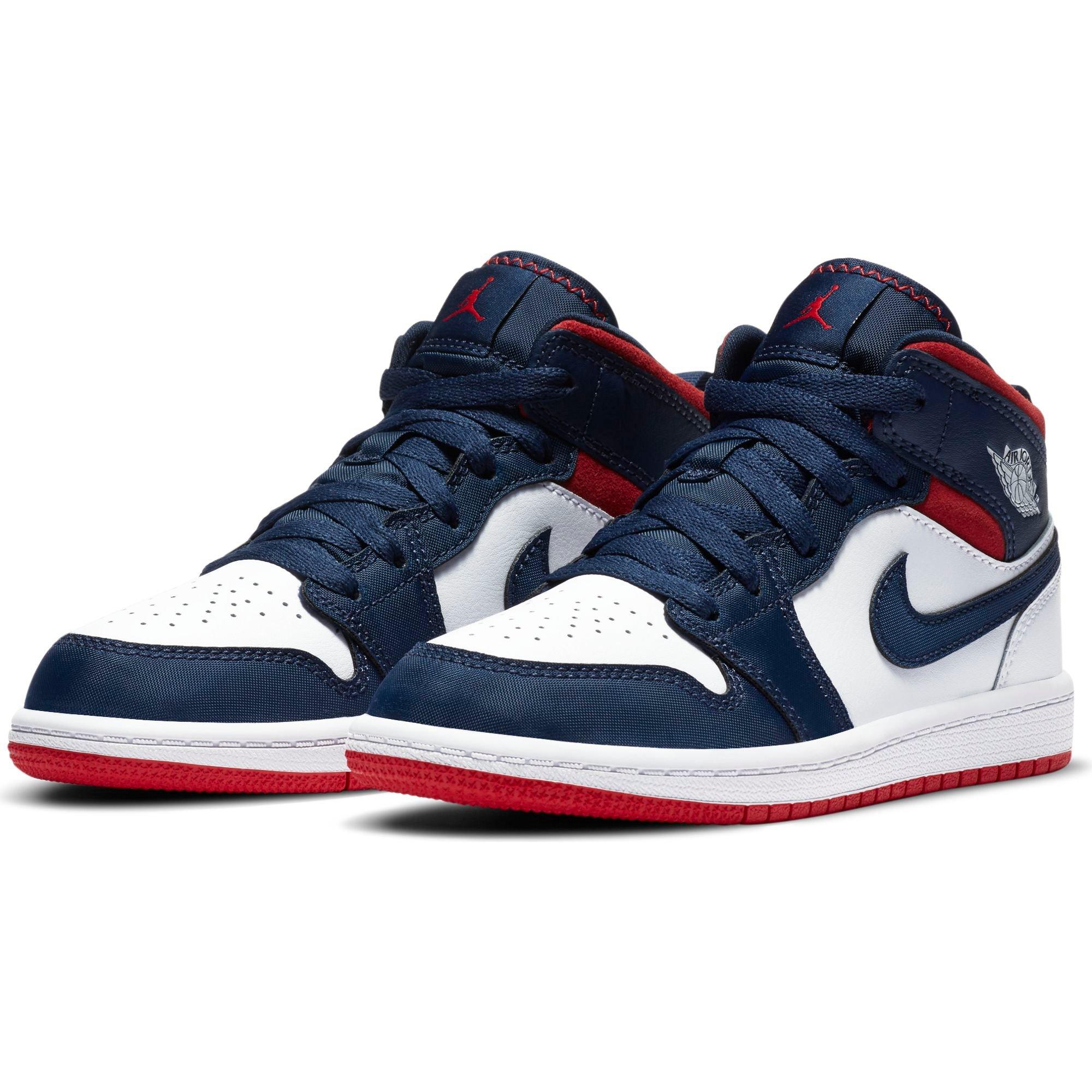 red white and blue jordan 1