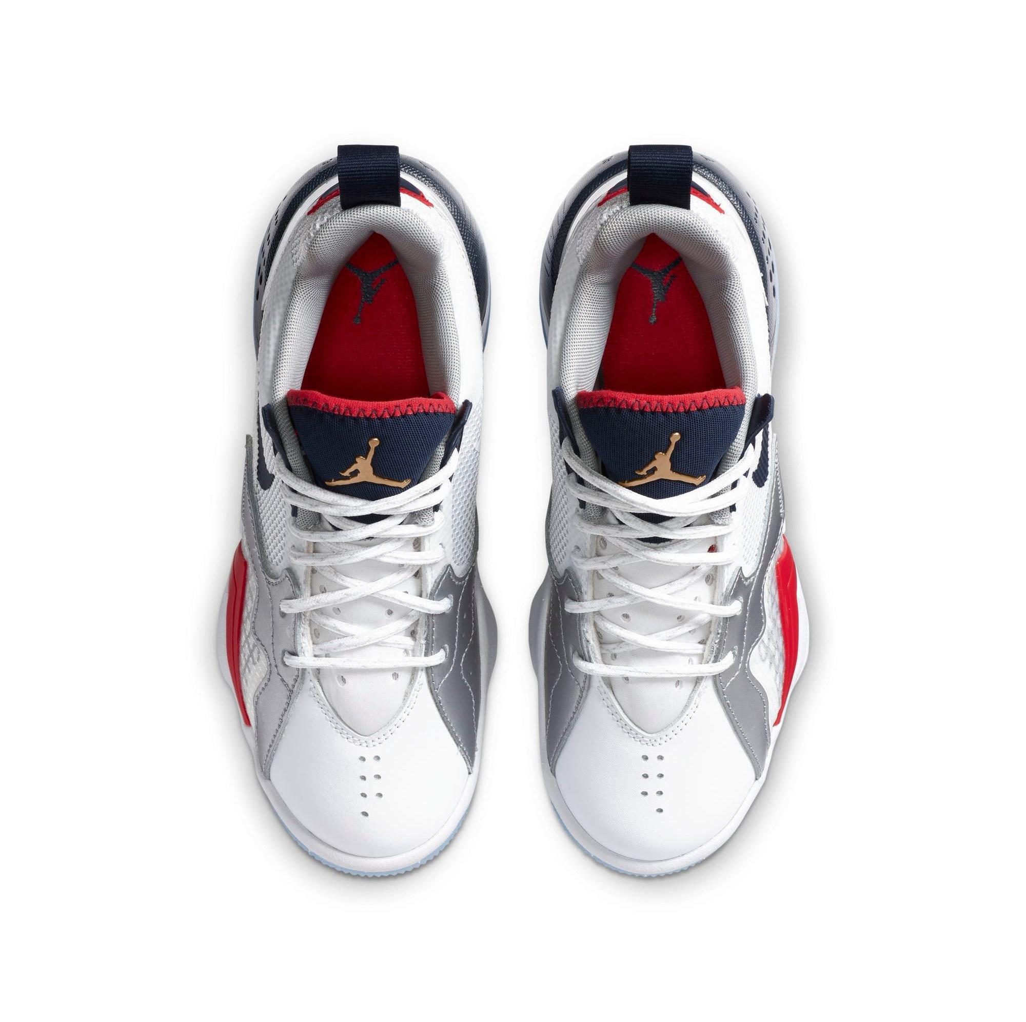 Jordan Zoom '92 "White/Obsidian" Grade School Kids' Shoe