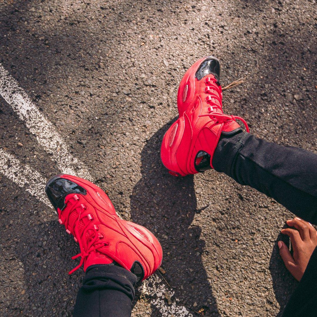 black and red reebok questions