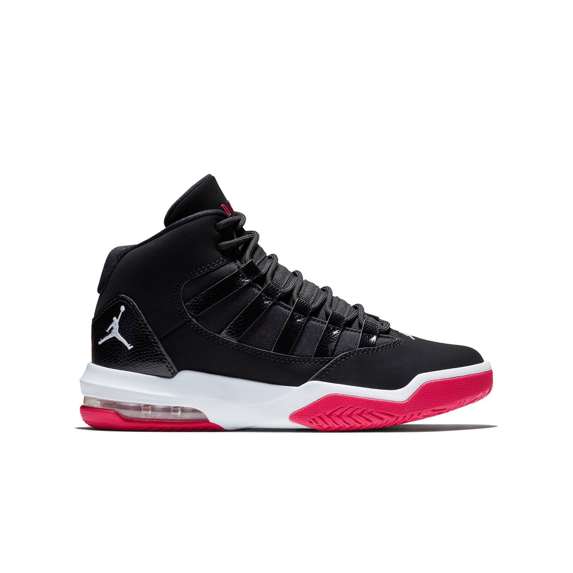 pink and black jordans kids