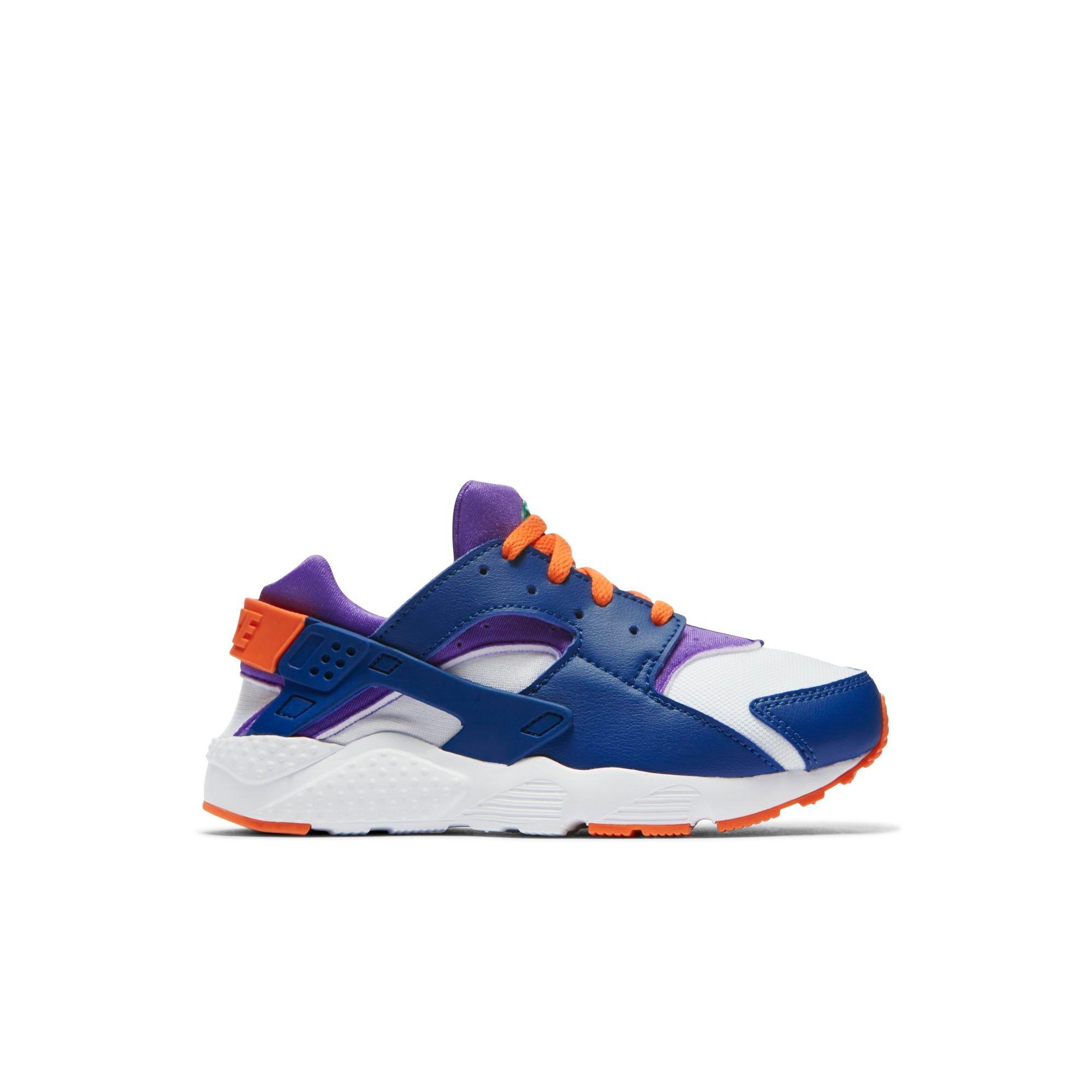 nike huarache purple and white