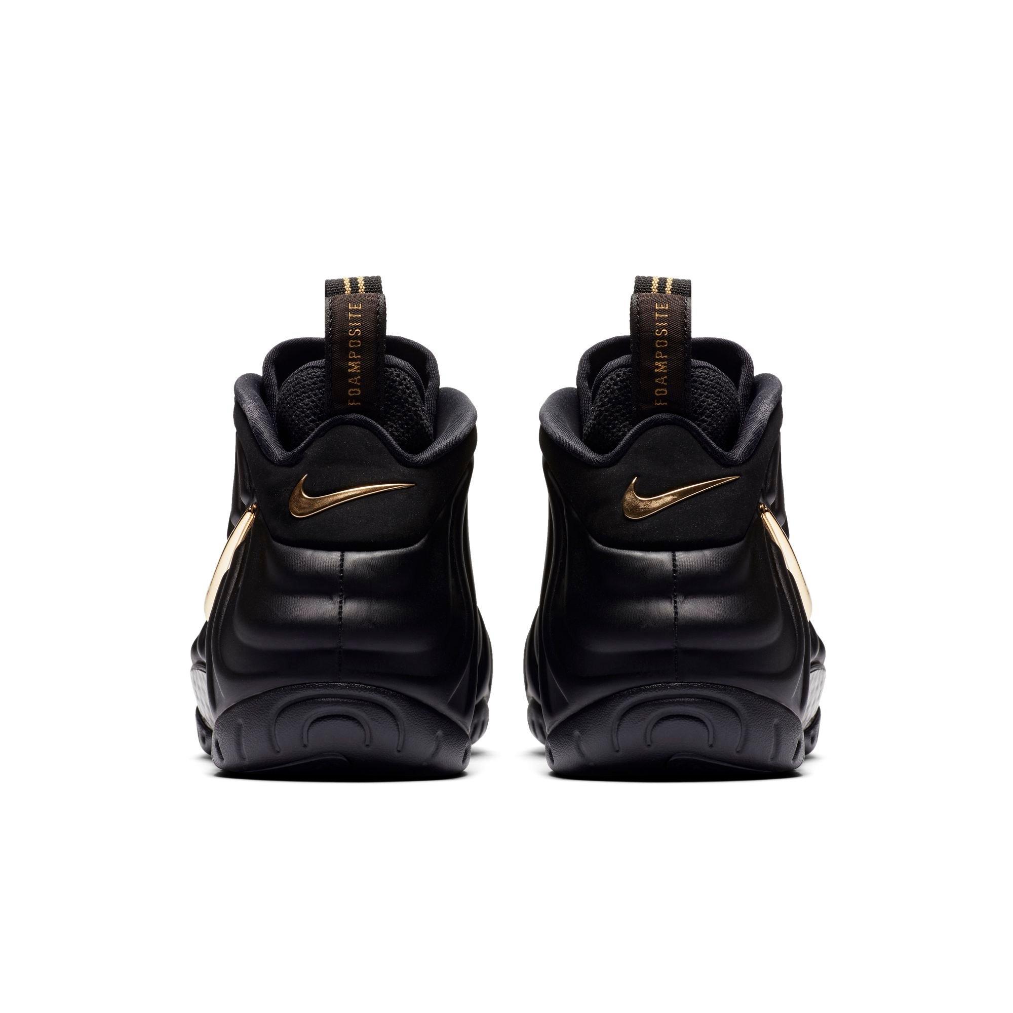 black and gold foamposite grade school
