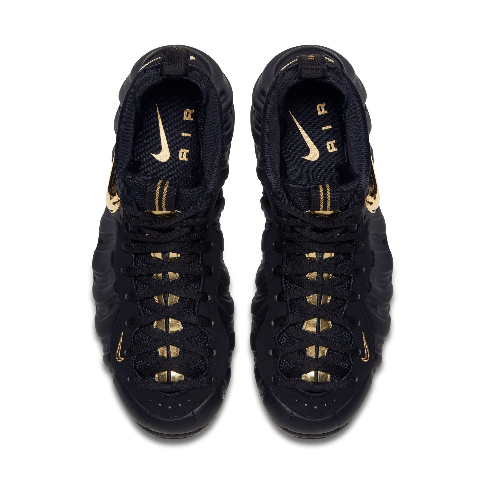 black and gold foamposite grade school