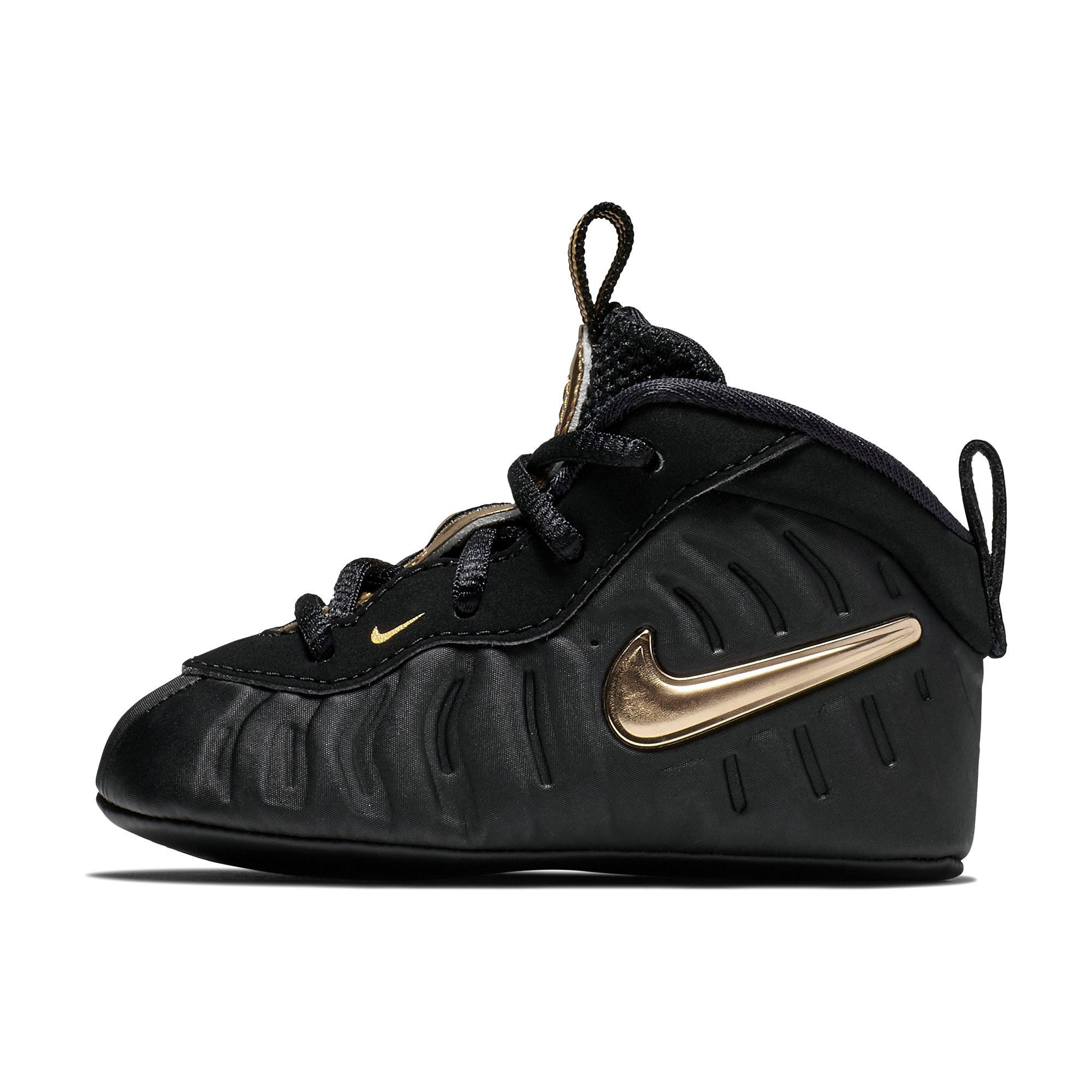 black and gold foamposites infants