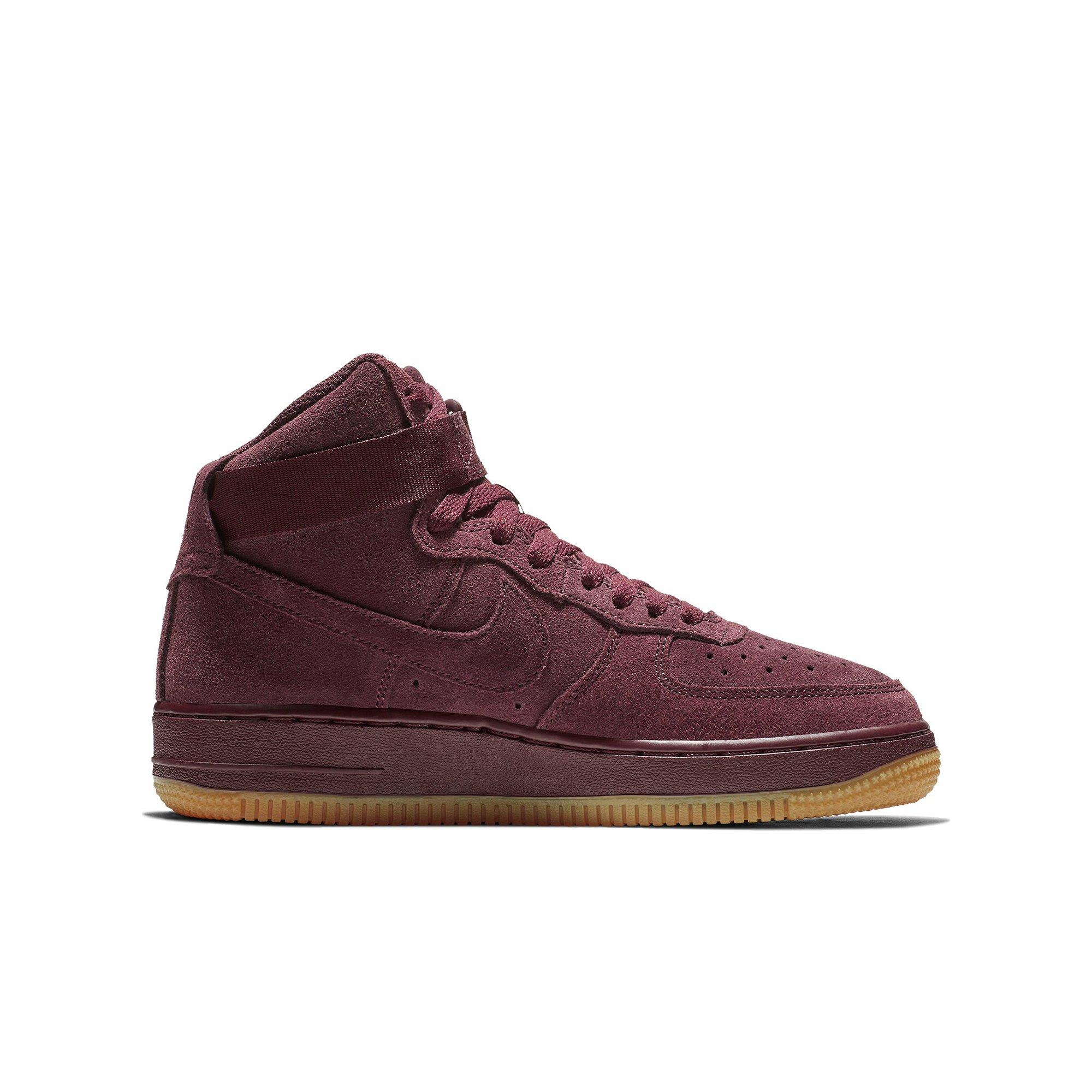 high top burgundy air force ones