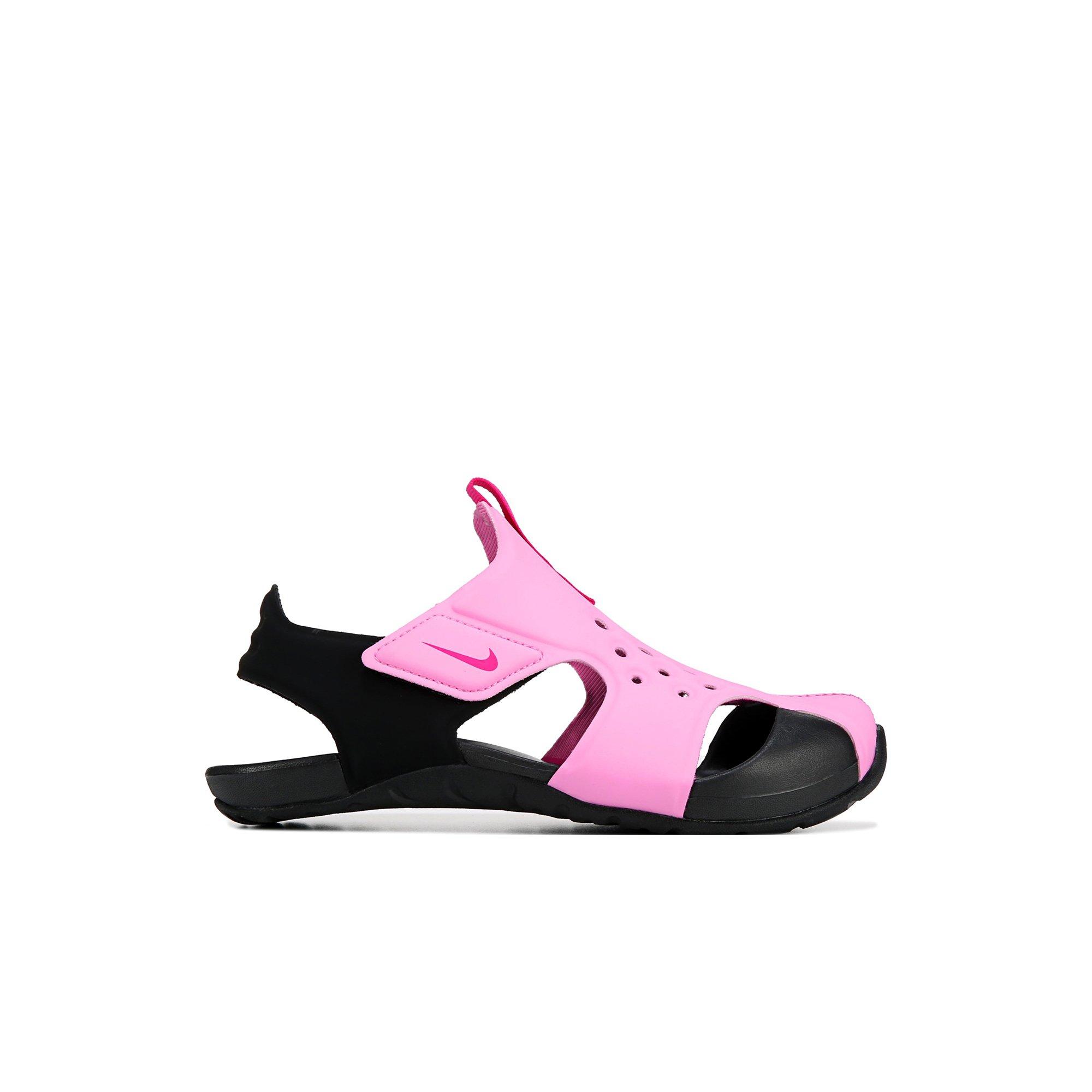 pink black sandals