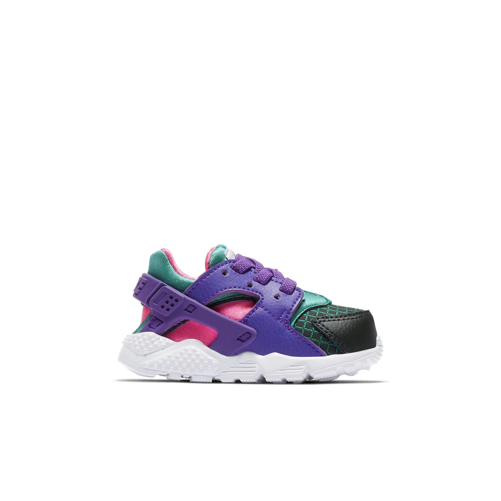 purple and green huaraches