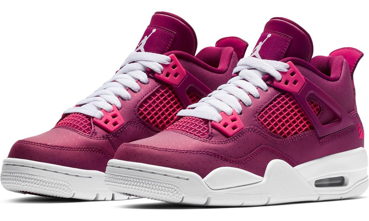 Sneaker Release Jordan Retro 4 True Berry Girls Basketball Shoe