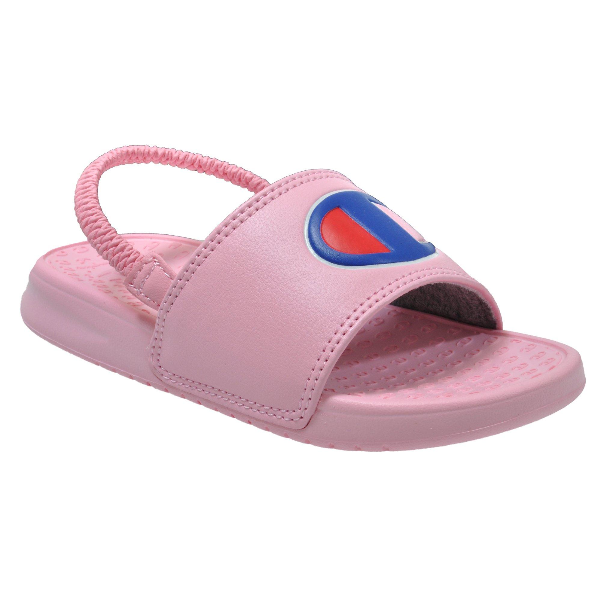 baby pink champion slides