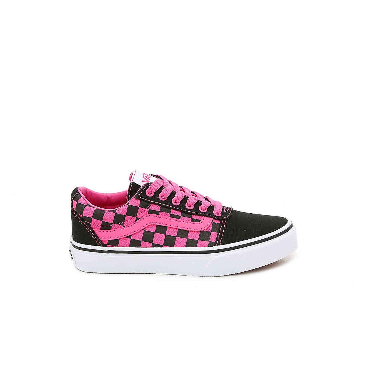 girls black and pink vans