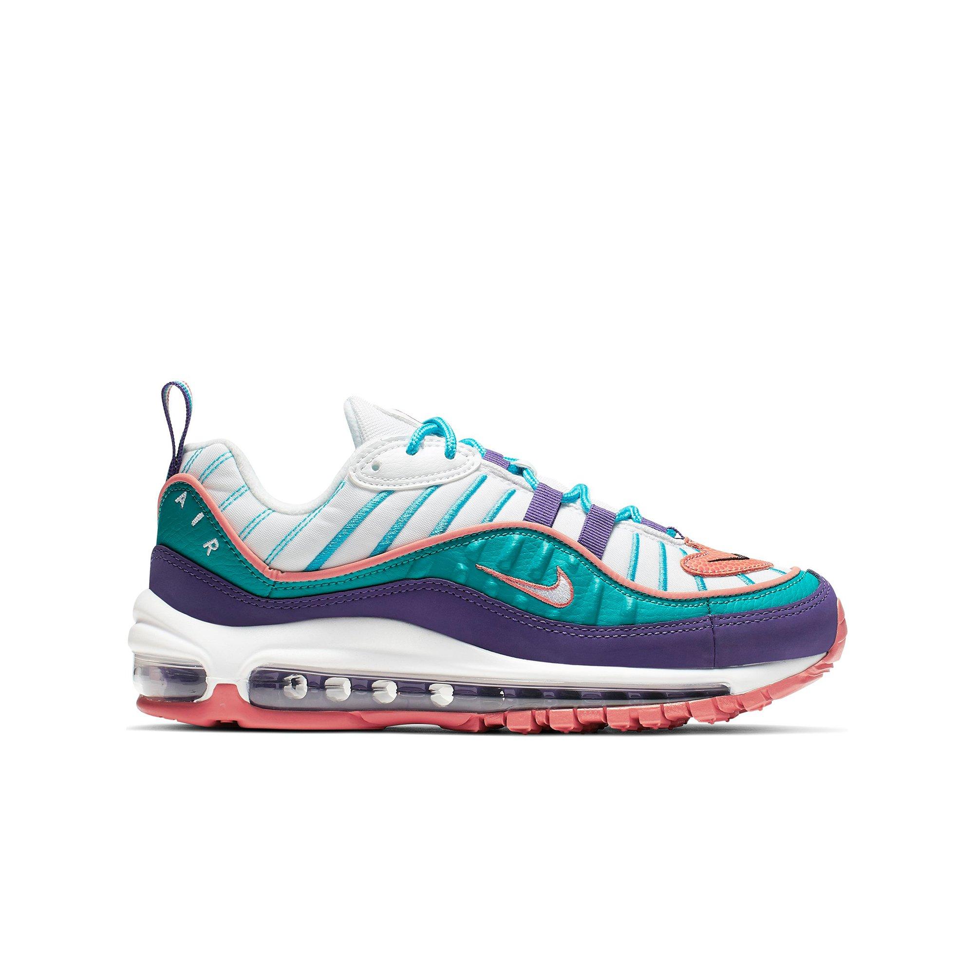 purple and turquoise nike air max