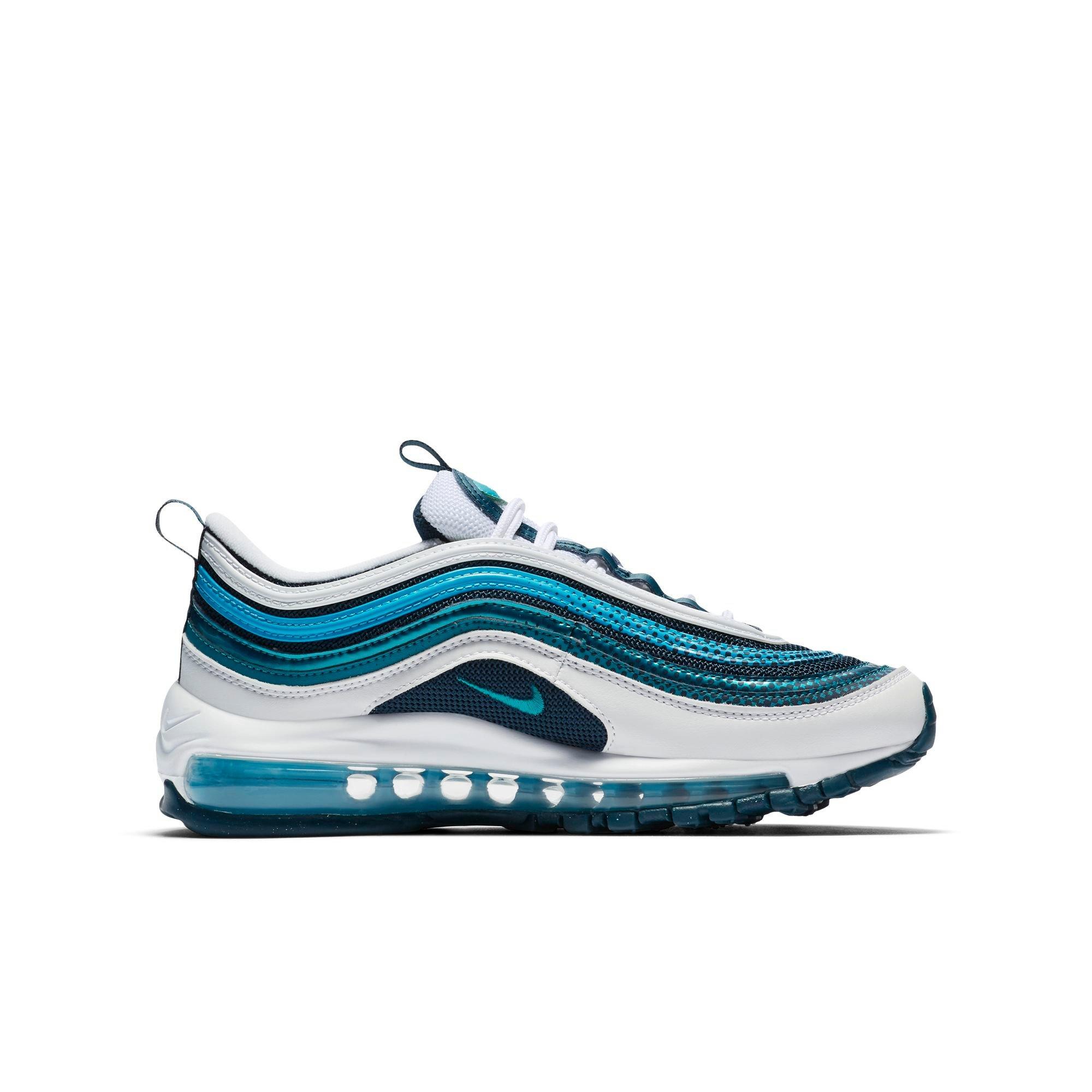 white purple teal air max 97