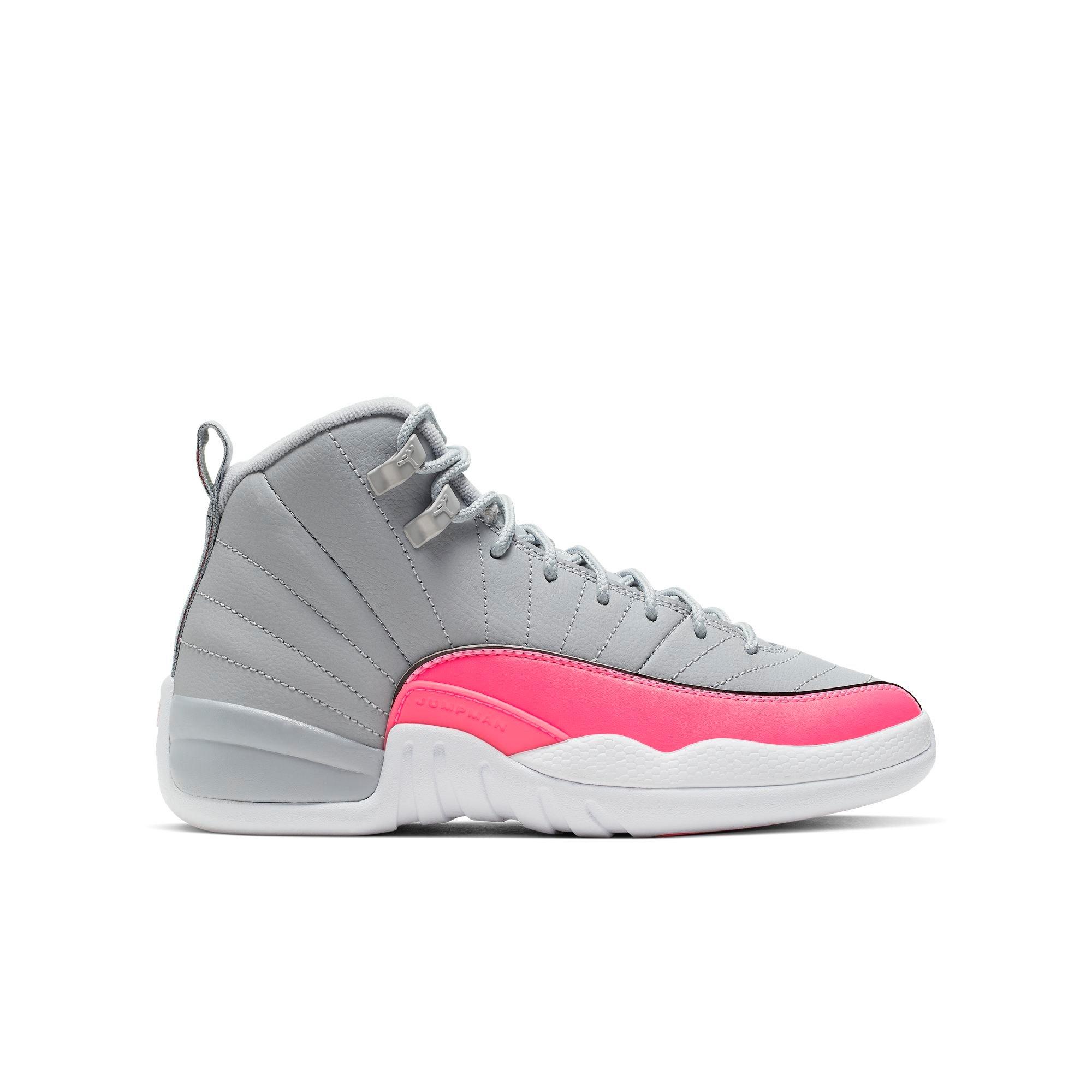 jordan 12 grey and pink