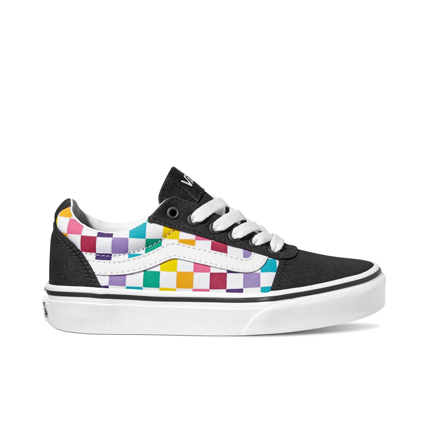 multi colored vans shoes
