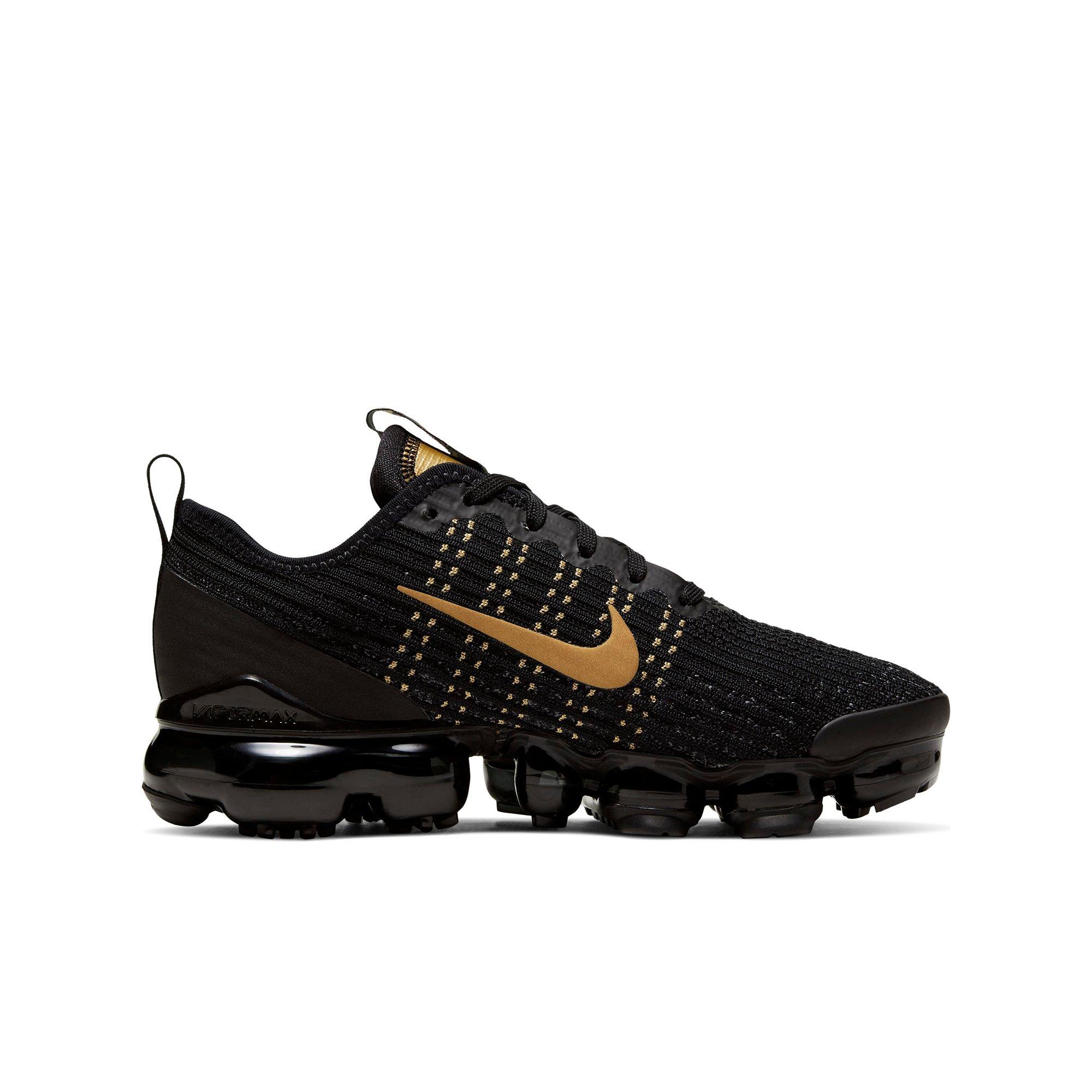 nike vapormax flyknit 3 black and gold