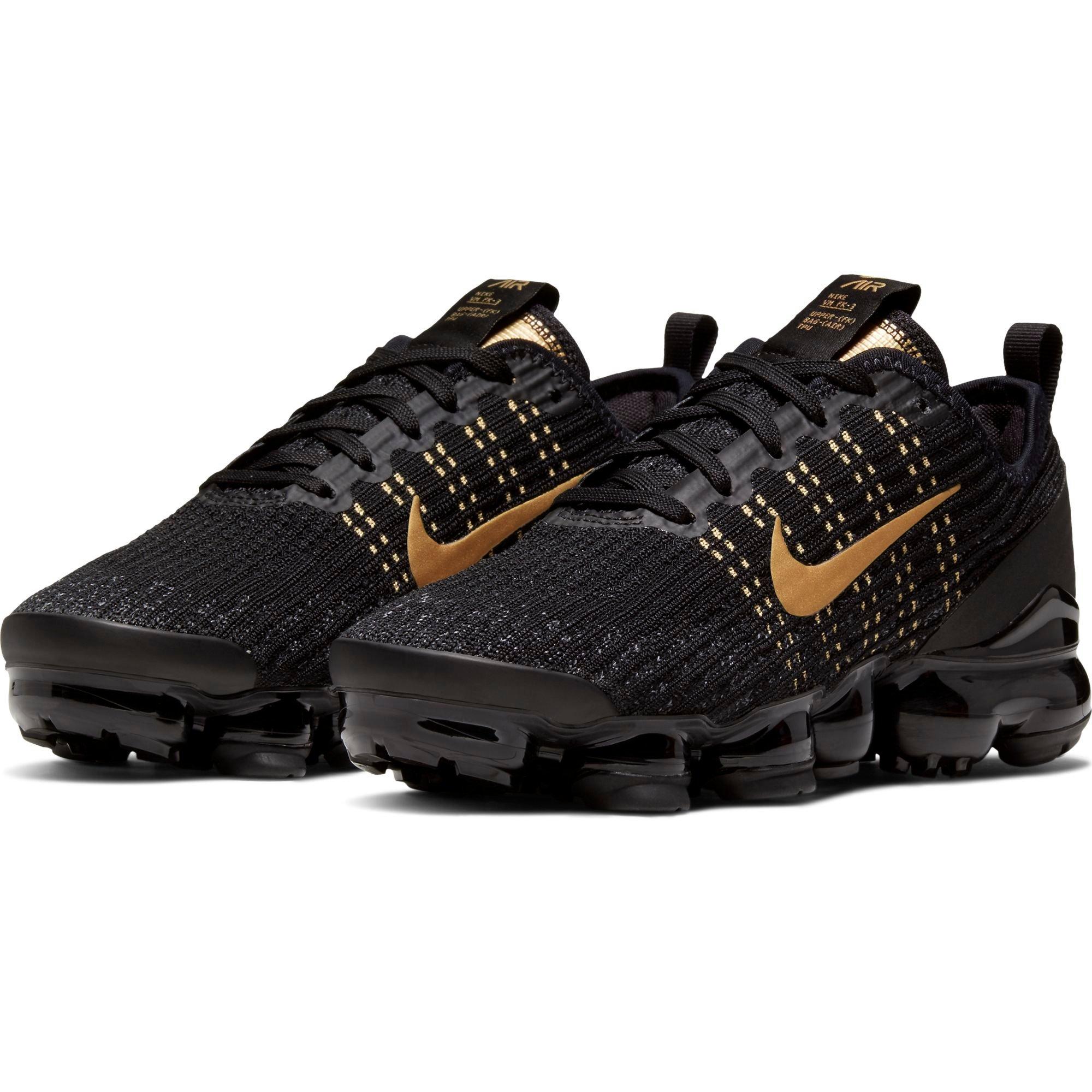 vapormax flyknit 3 black and gold
