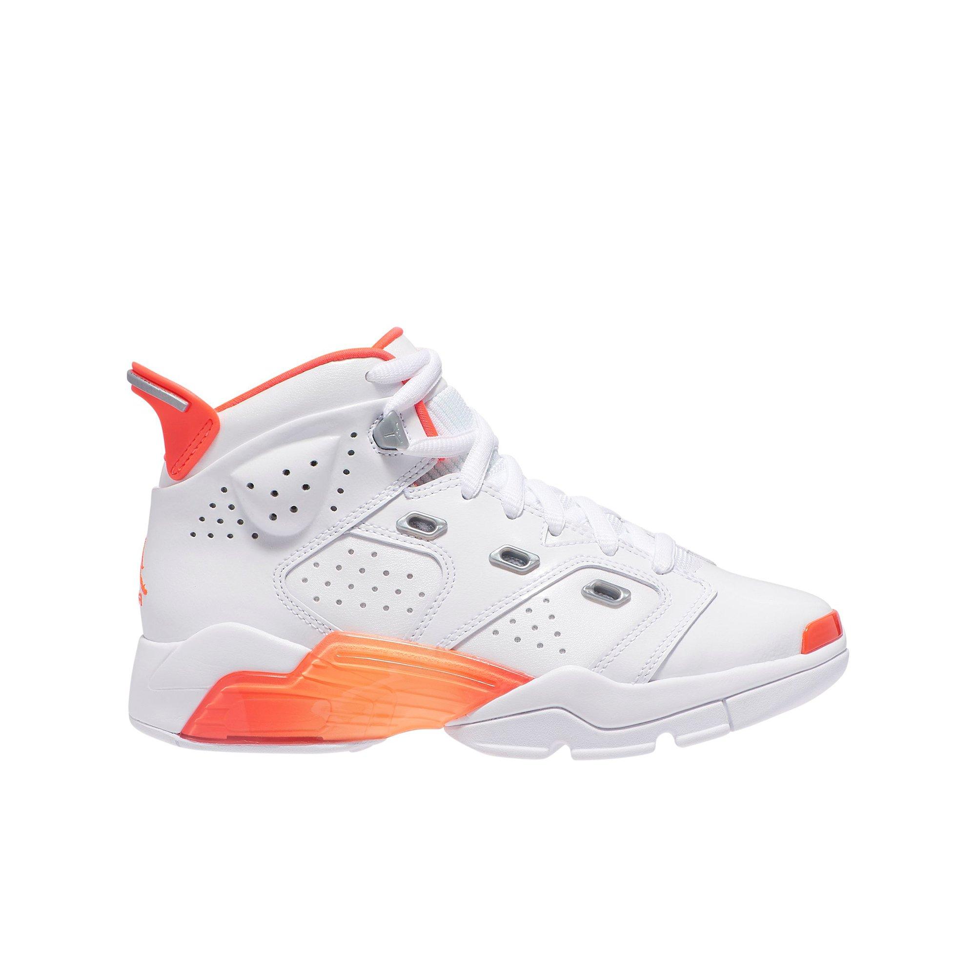 orange and white jordan 6