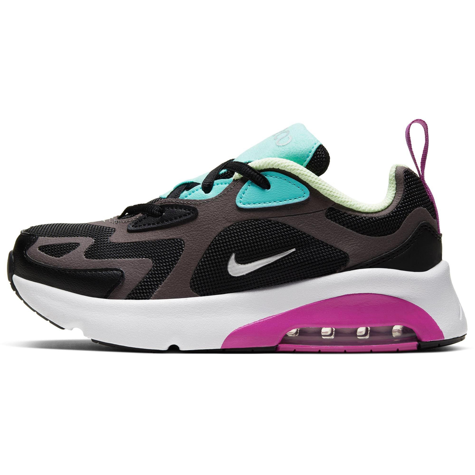 nike air max 200 black preschool kids' shoe
